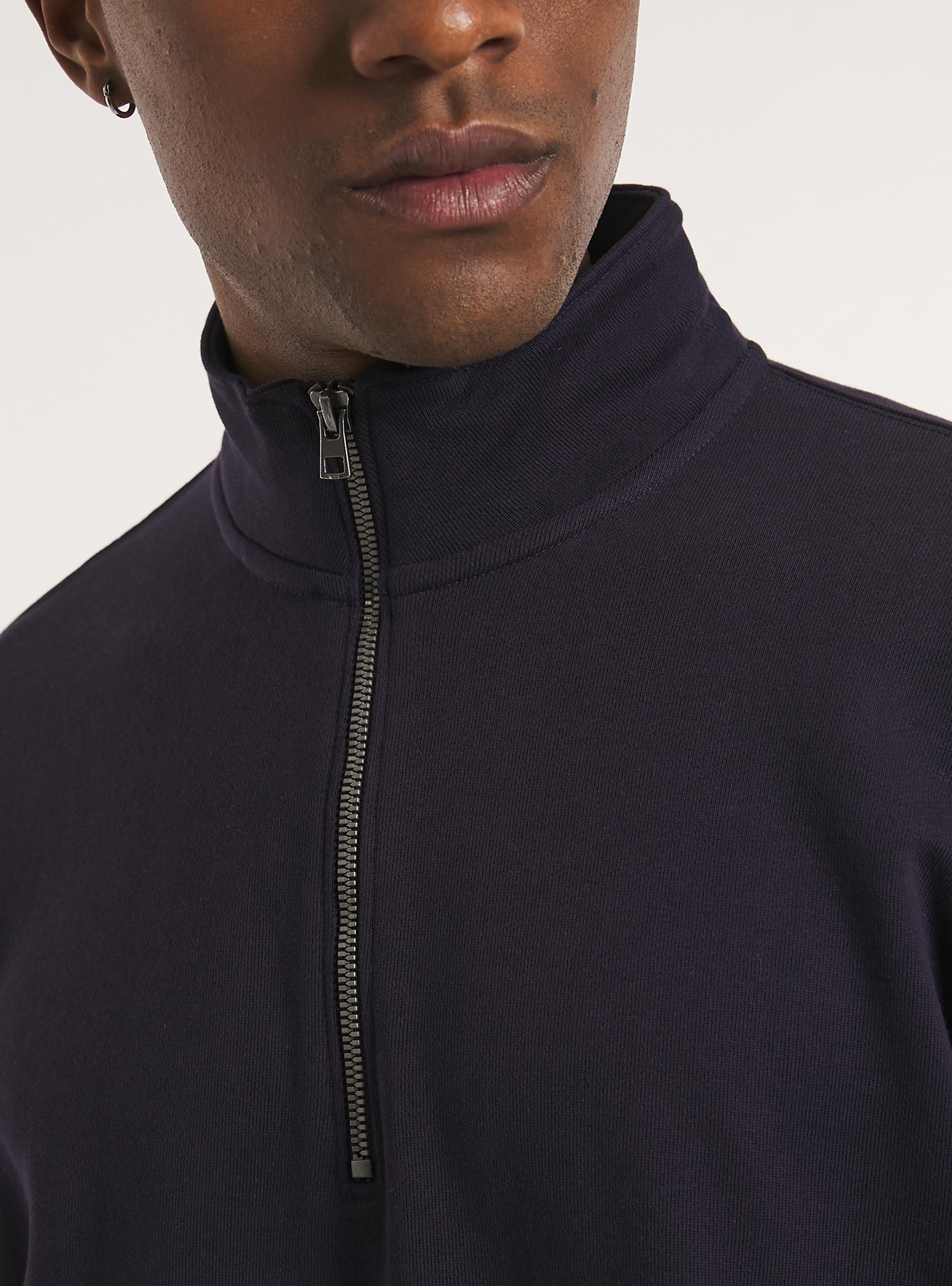 Sudadera de medio cuello con cremallera, NA1 NAVY DARK