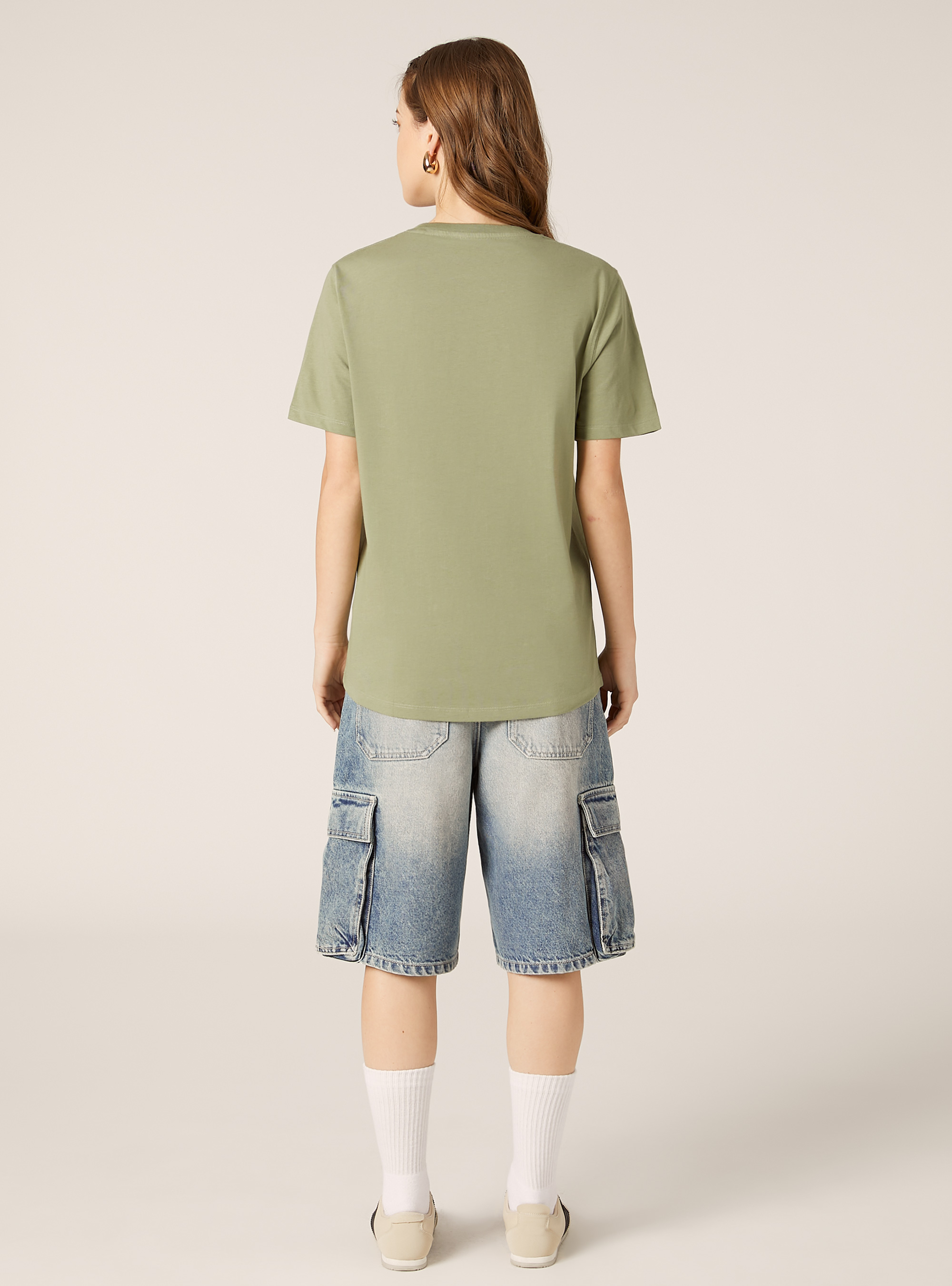 T-shirt with metallic print, KY2 KAKY MEDIUM