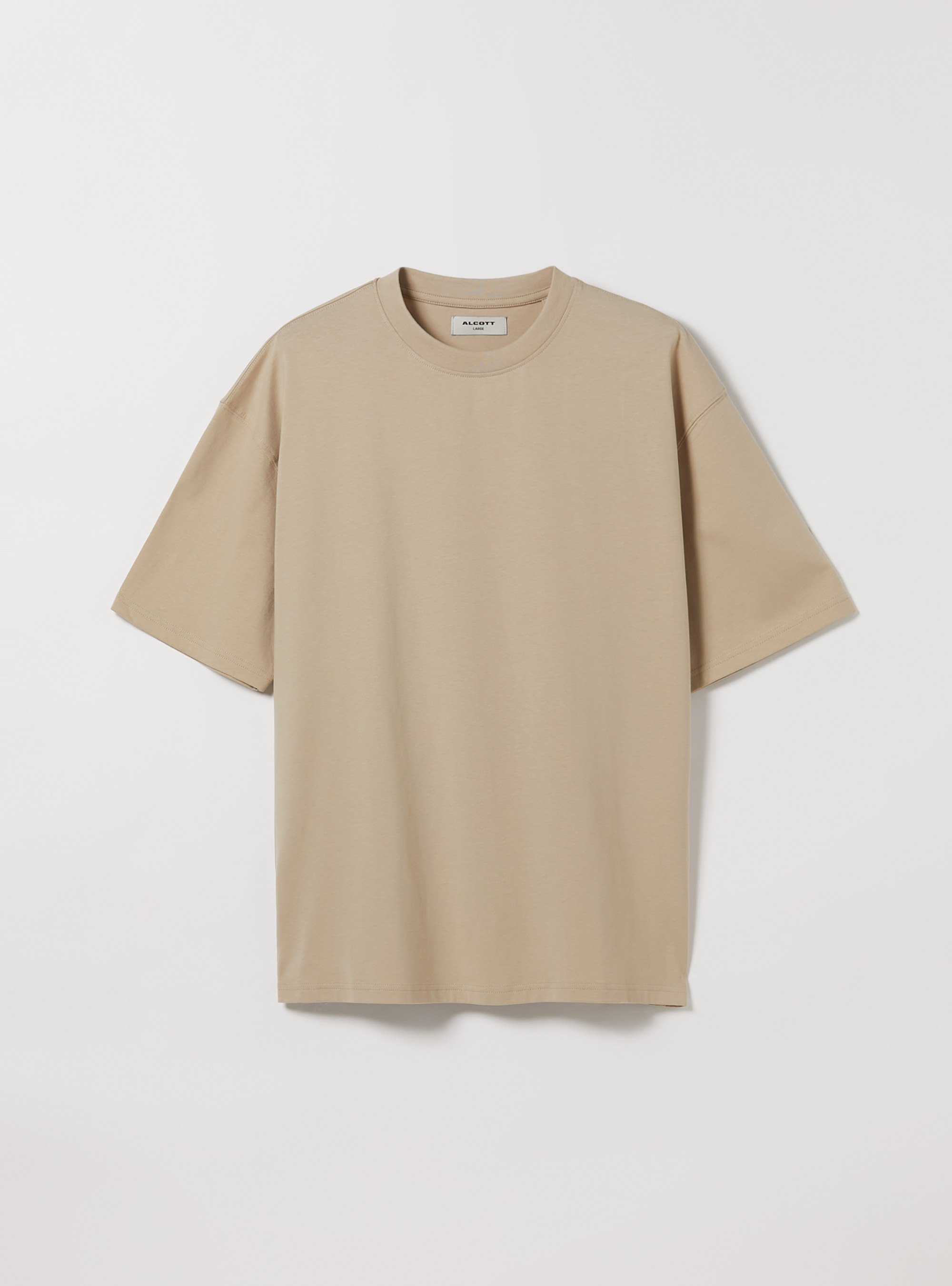 T-shirt en coton à la coupe large, BG3 BEIGE LIGHT