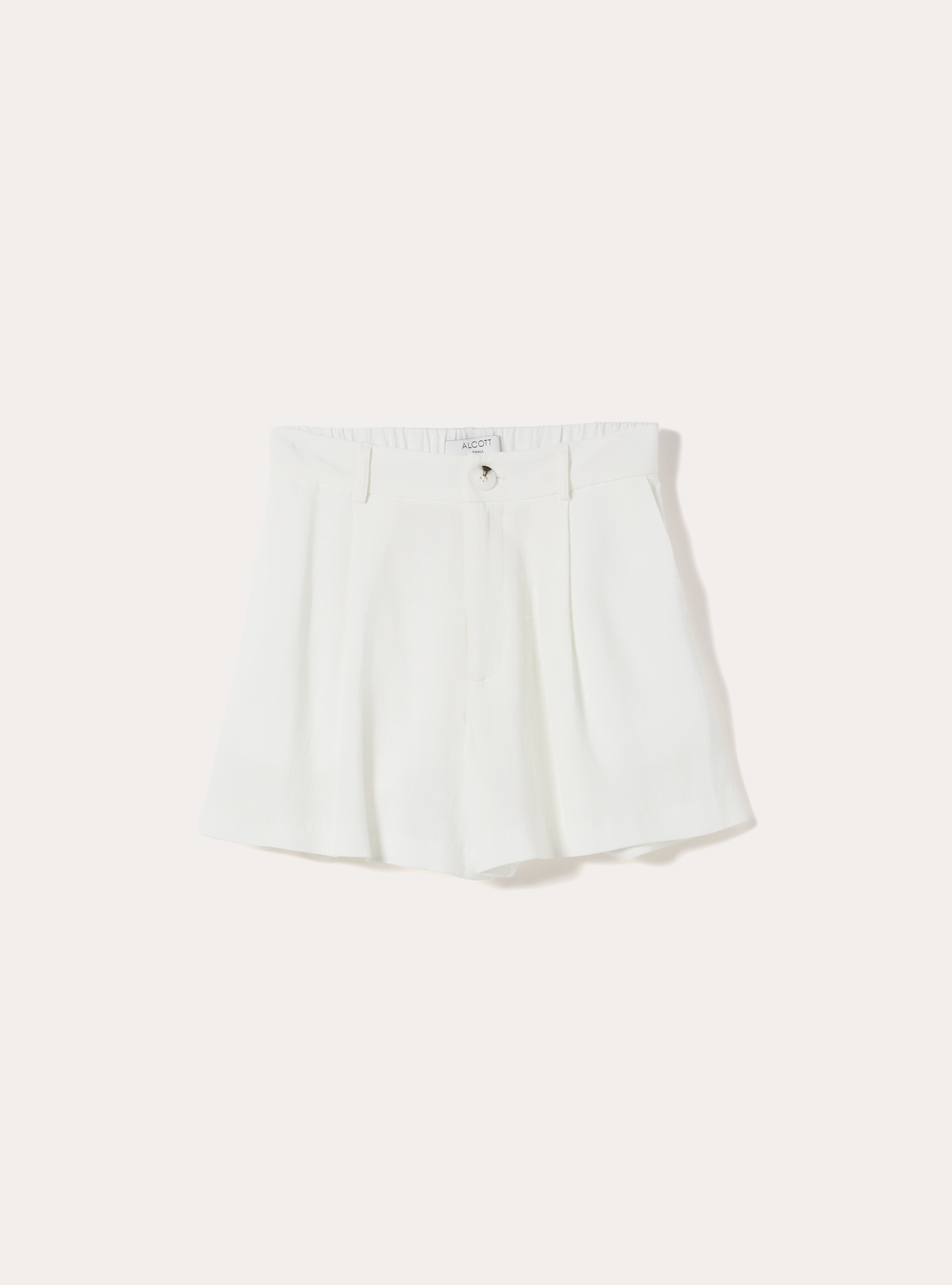 Tailored Linen-Blend Shorts, WH2 WHITE