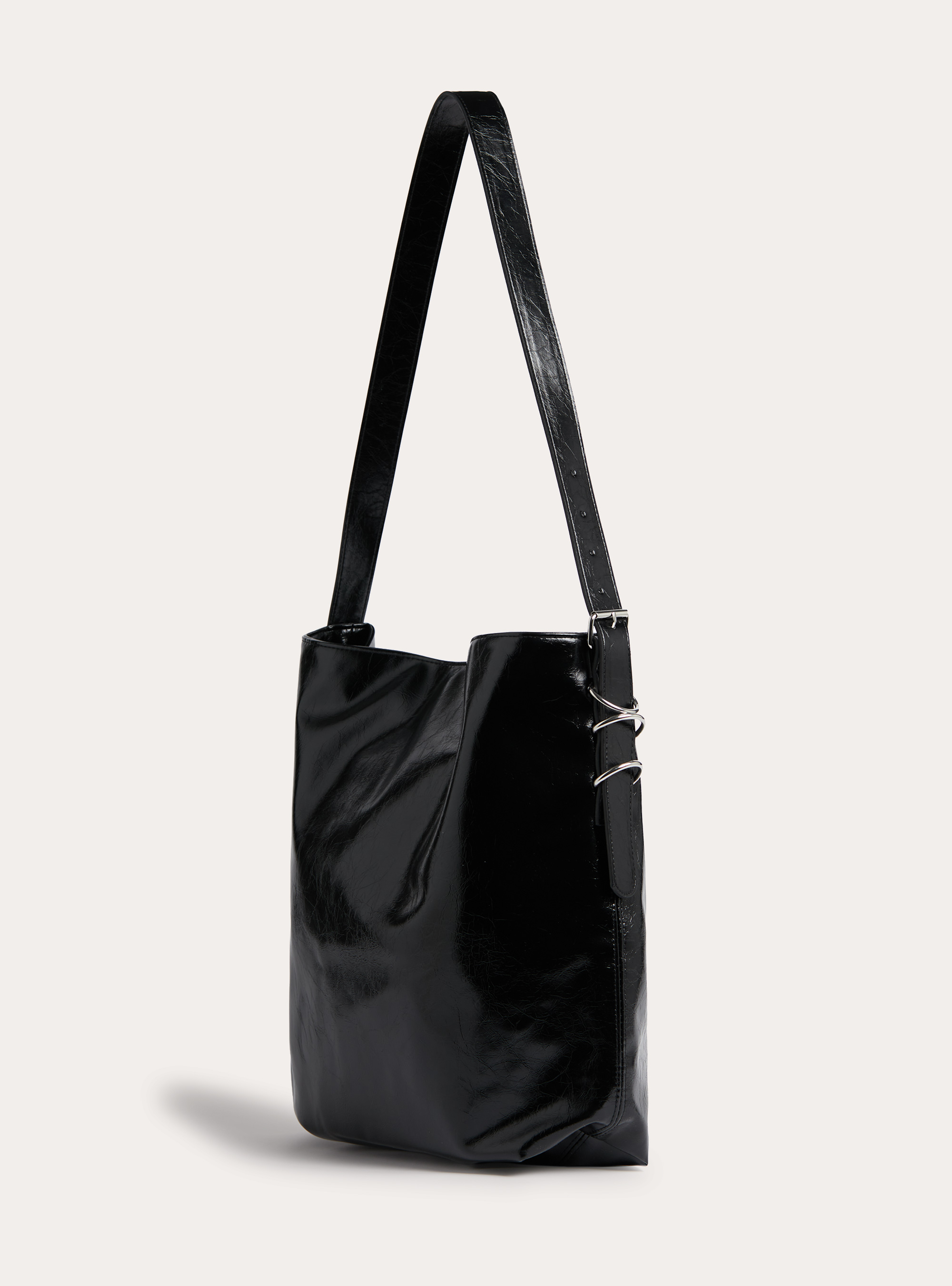 Bolso efecto piel, BK1 BLACK