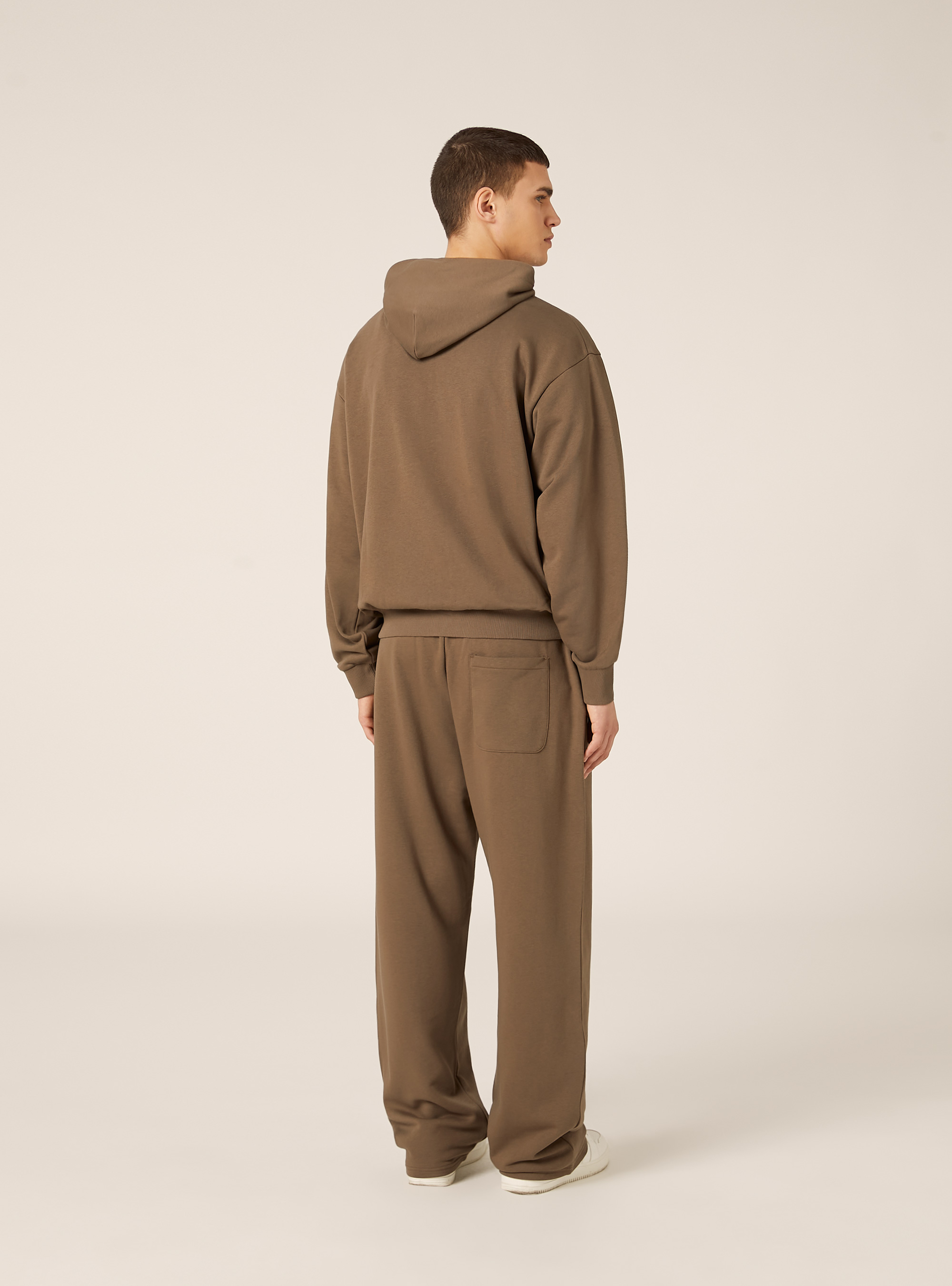 Boxy fit hooded sweatshirt, BR2 BROWN MEDIUM