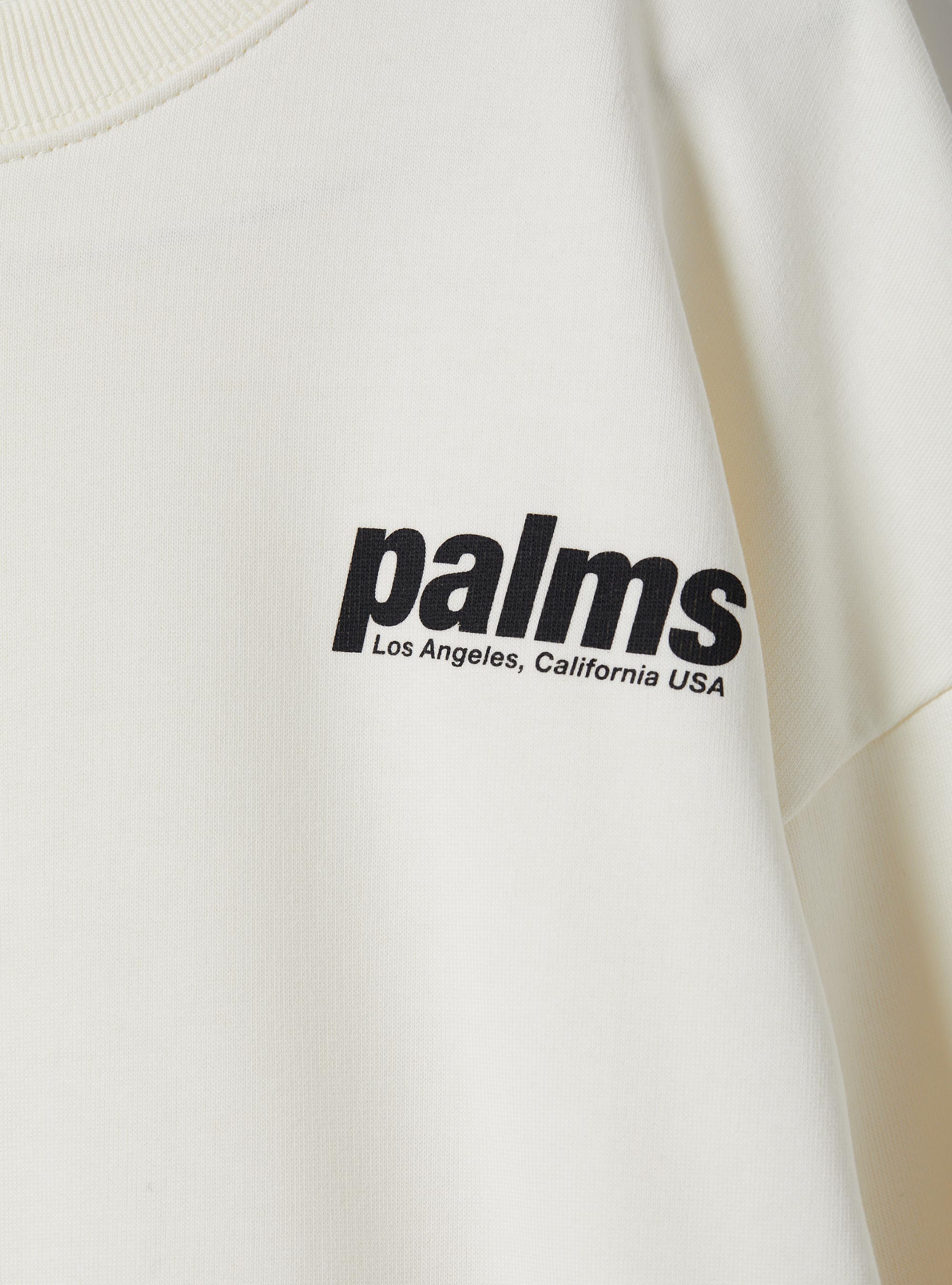 Cropped sweatshirt with lettering print, WH2 WHITE