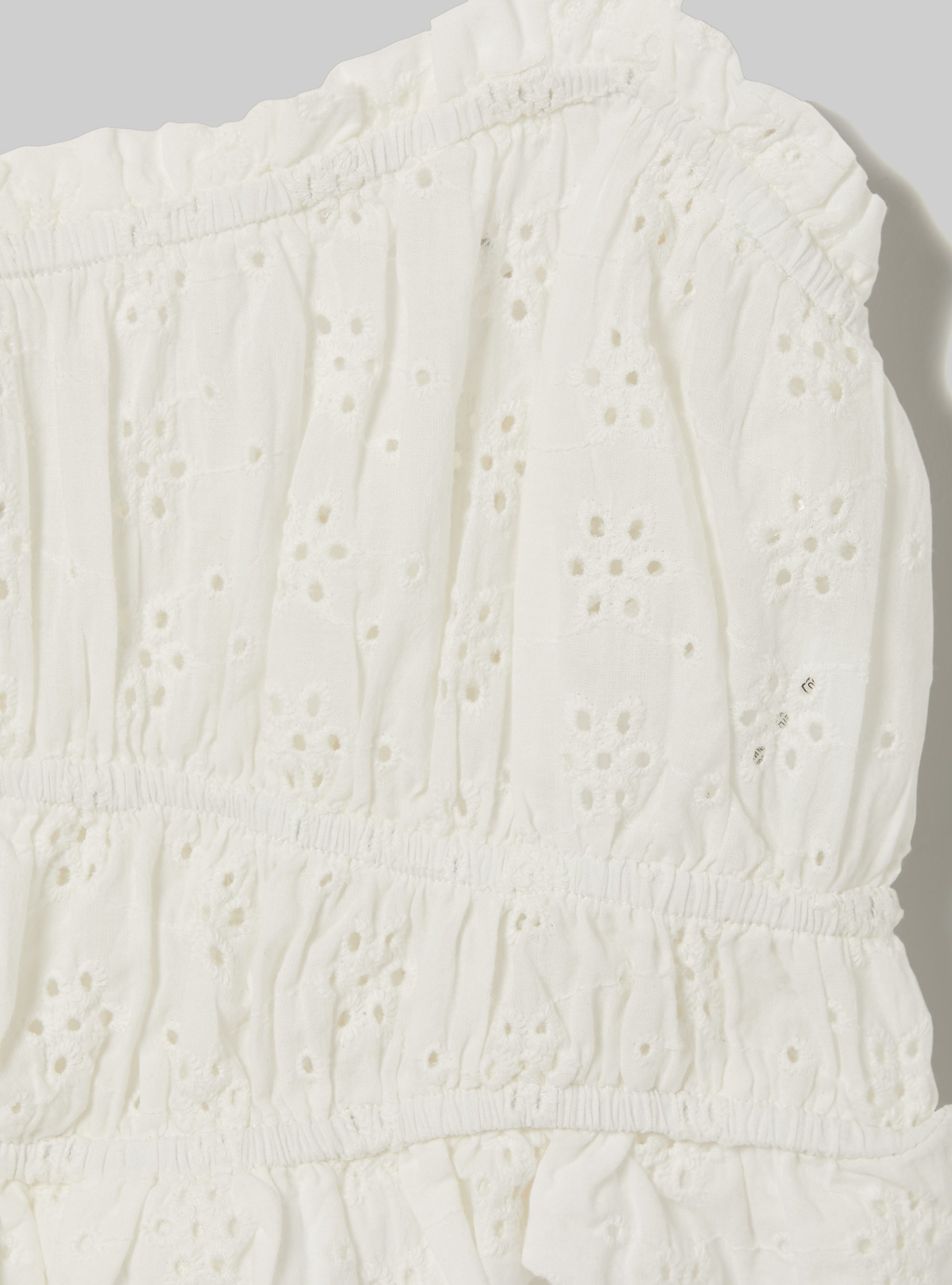 Top en dentelle Sangallo avec bretelles, WH2 WHITE