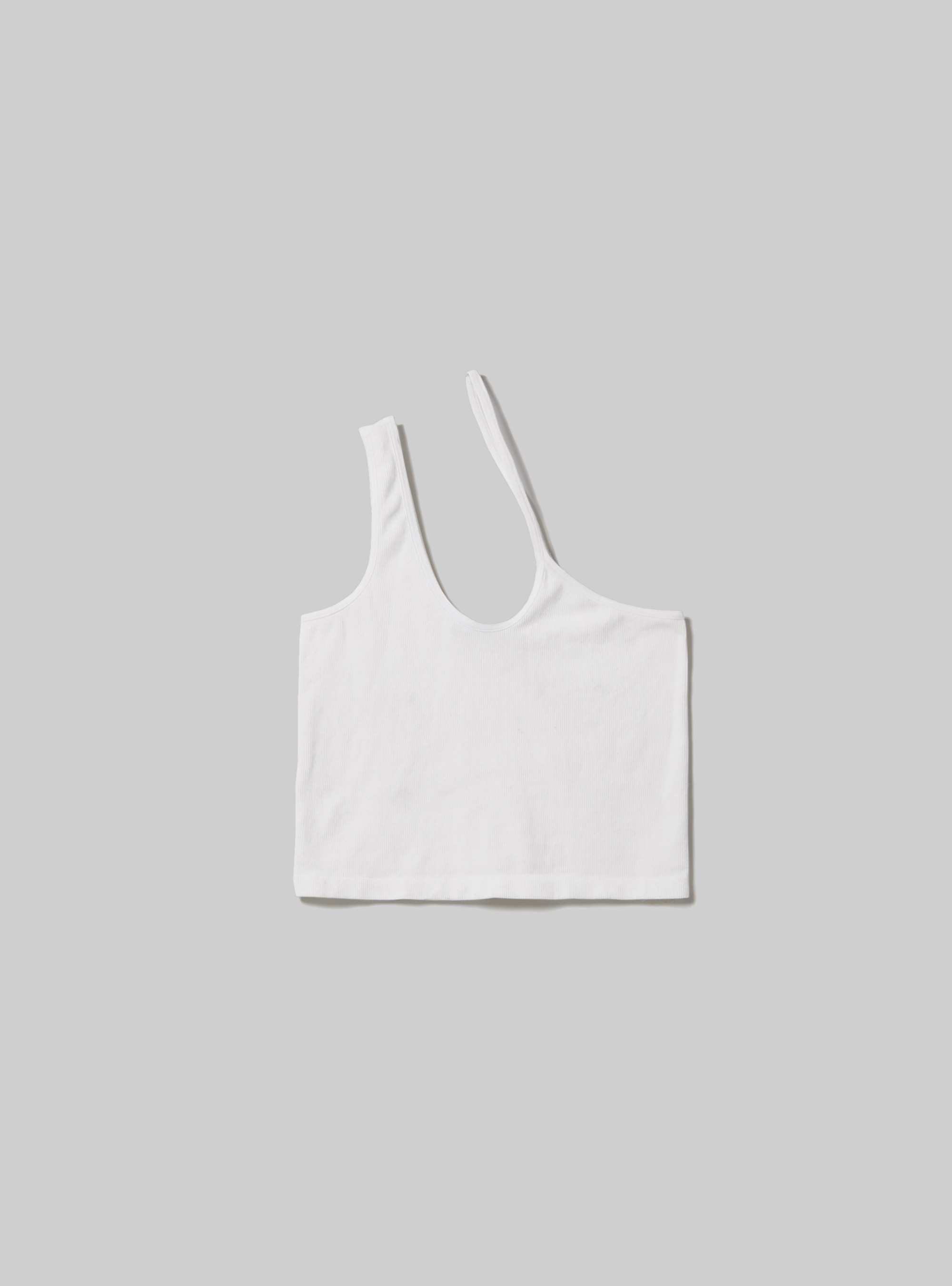 Asymmetrical cropped top, WH1 OFF WHITE