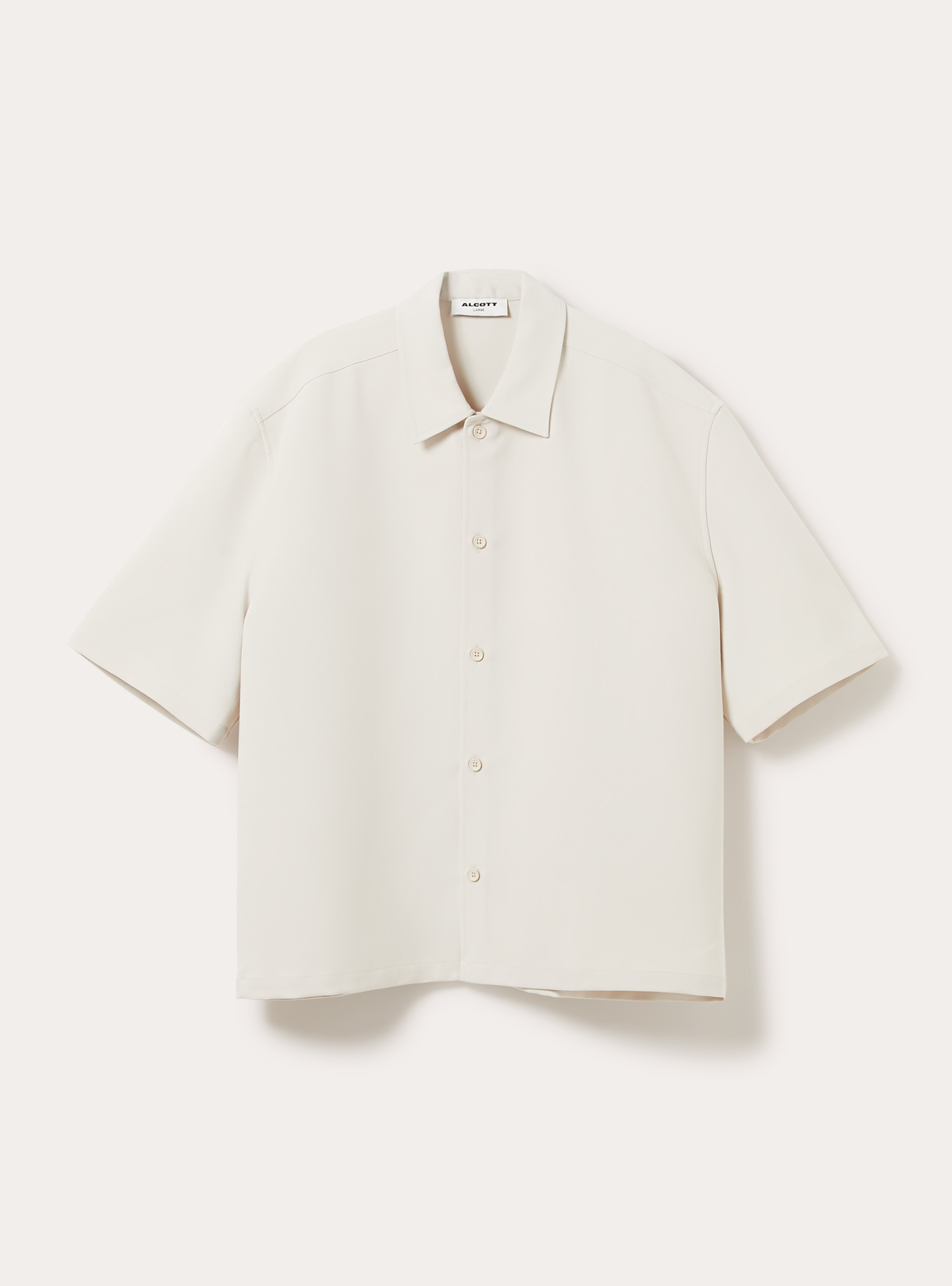 Chemise coupe boxy en twill, BG3 BEIGE LIGHT