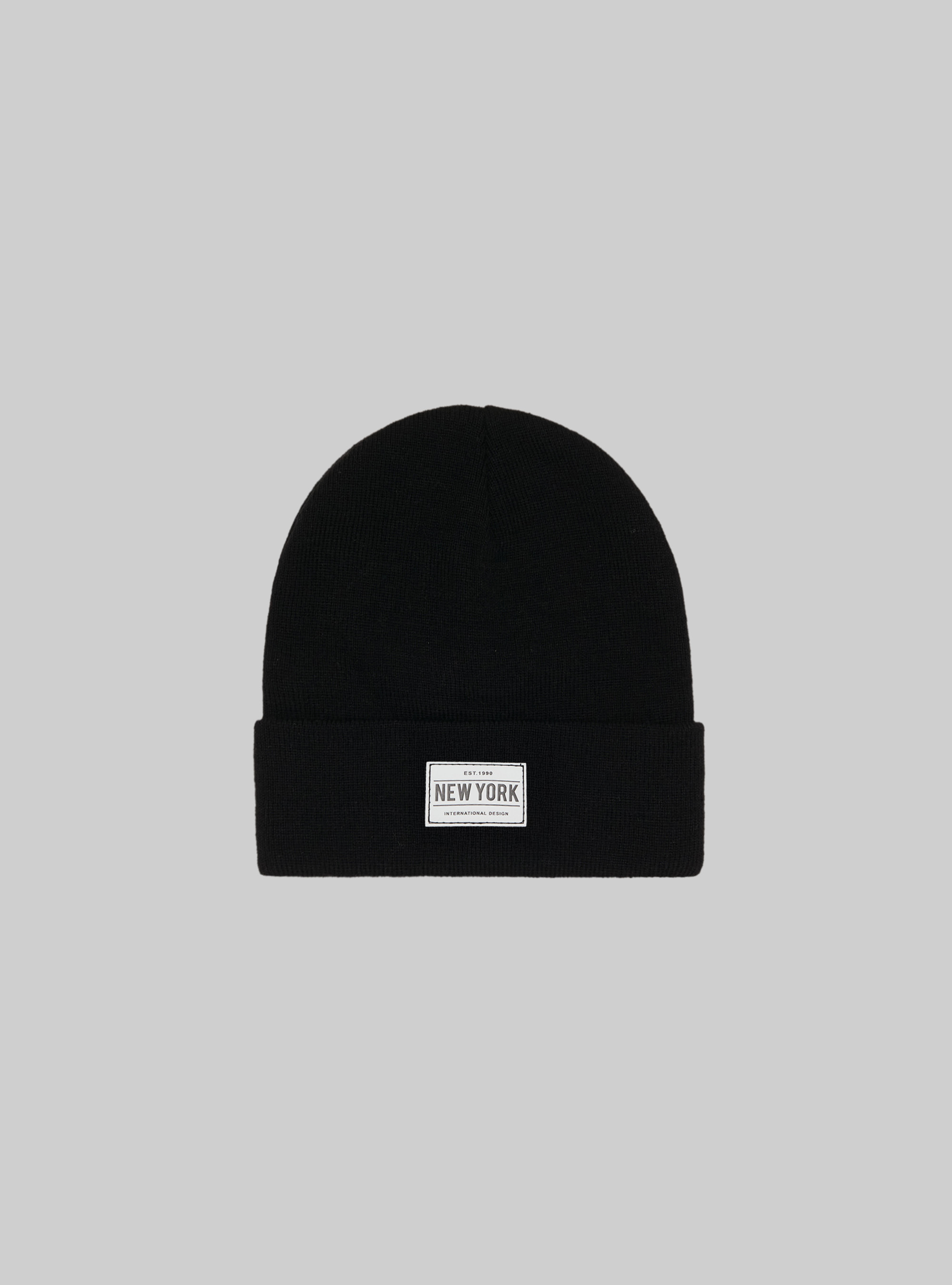 Cappello con patch, BK1 BLACK