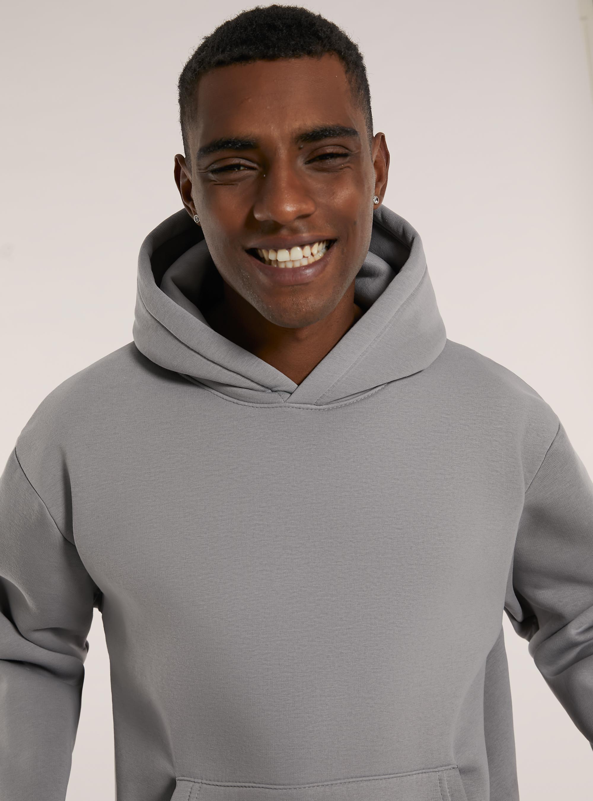 Felpa con cappuccio boxy fit Genderless, GY2 GREY MEDIUM