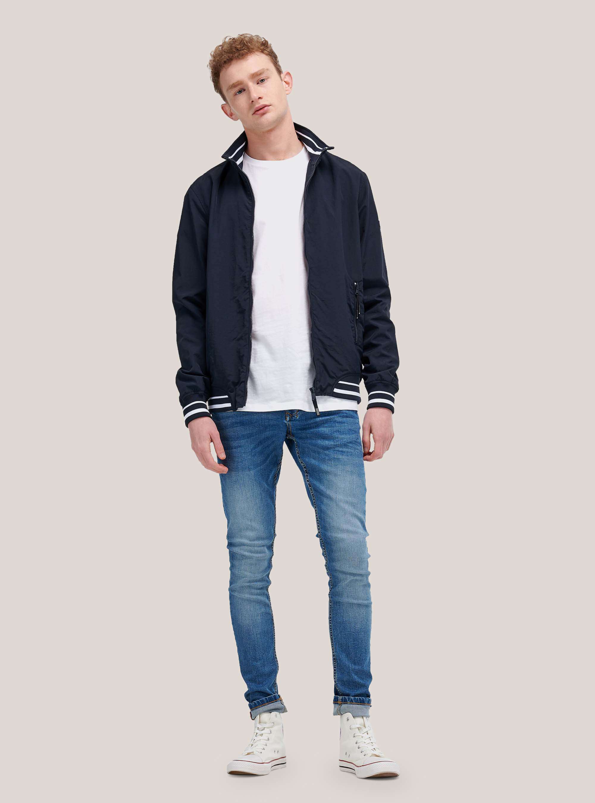 Light puffer jacket, BLUE NAVY