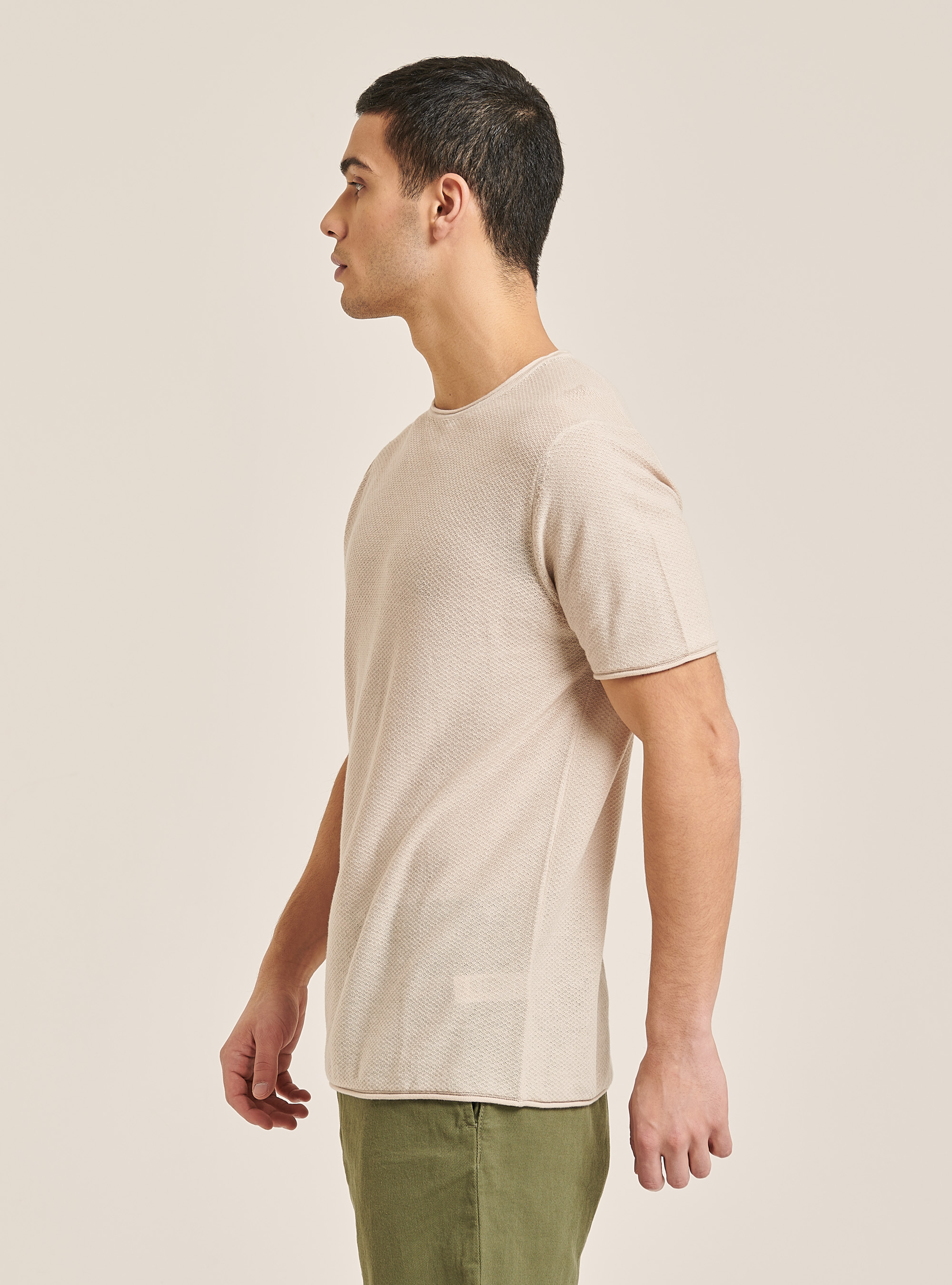 Lightweight roll neck pullover, C1150 SAND