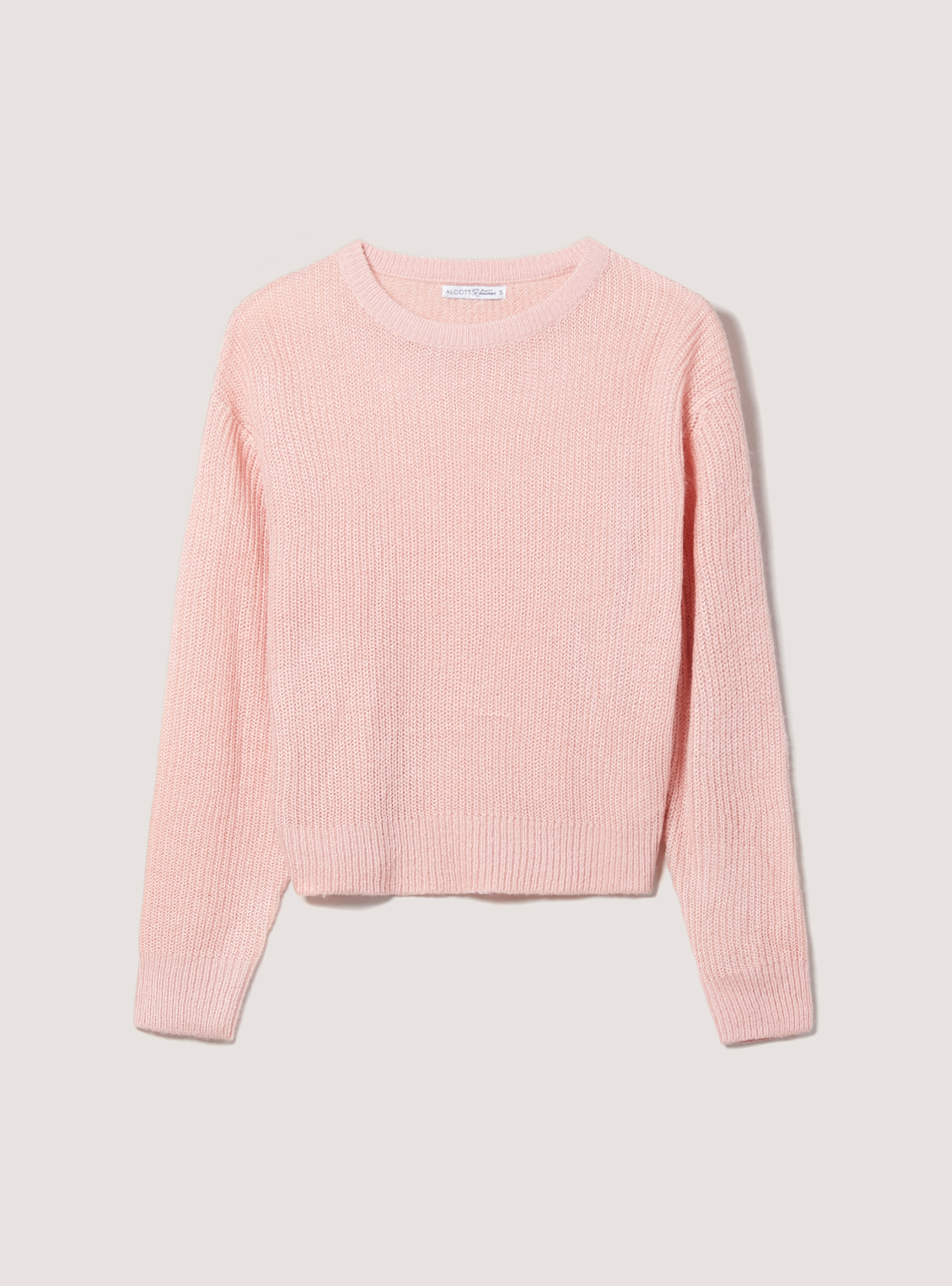 Unifarbener Rundhalspullover, C501 PINK