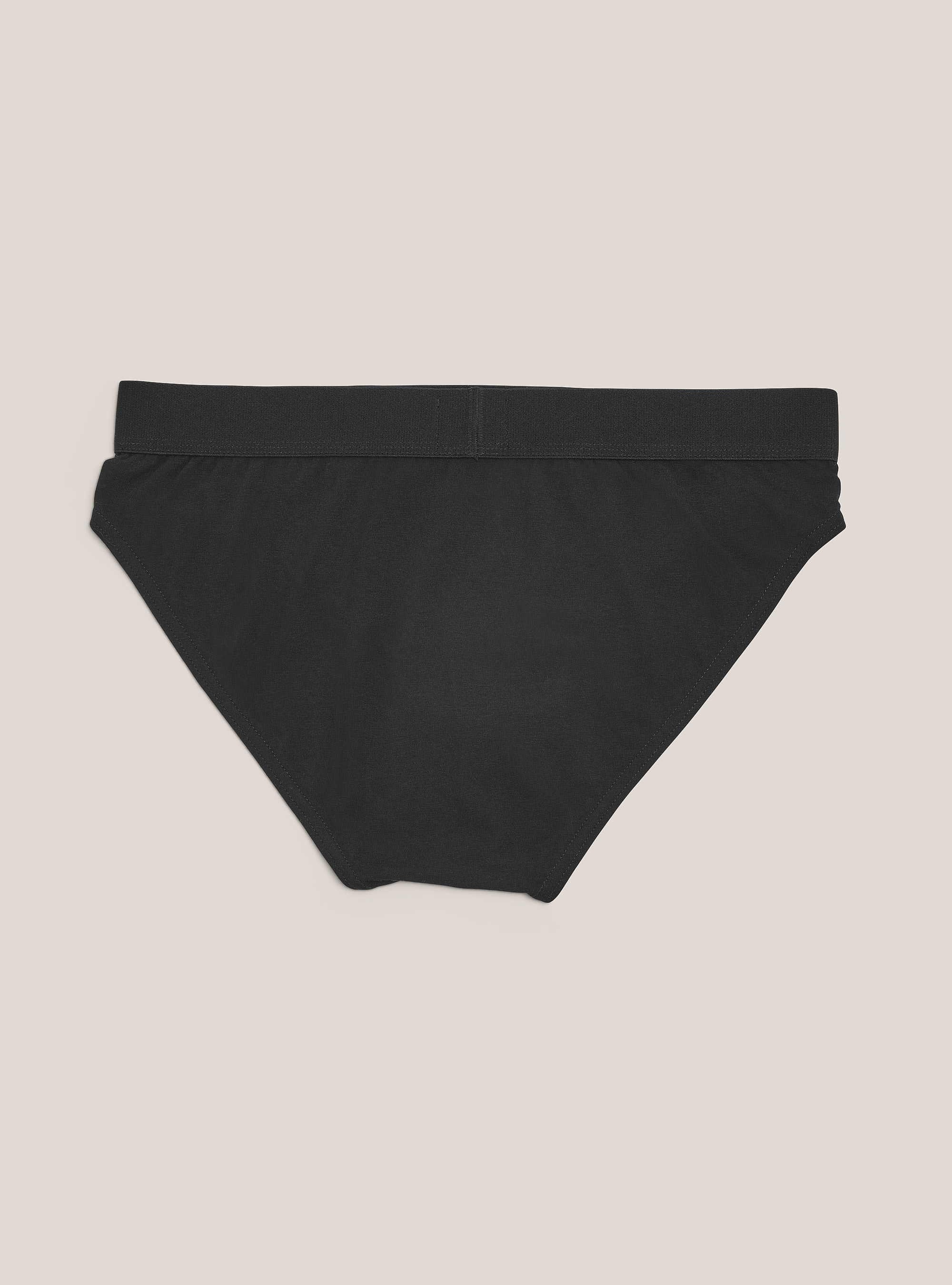 Elastic cotton slip with logo, BLACK