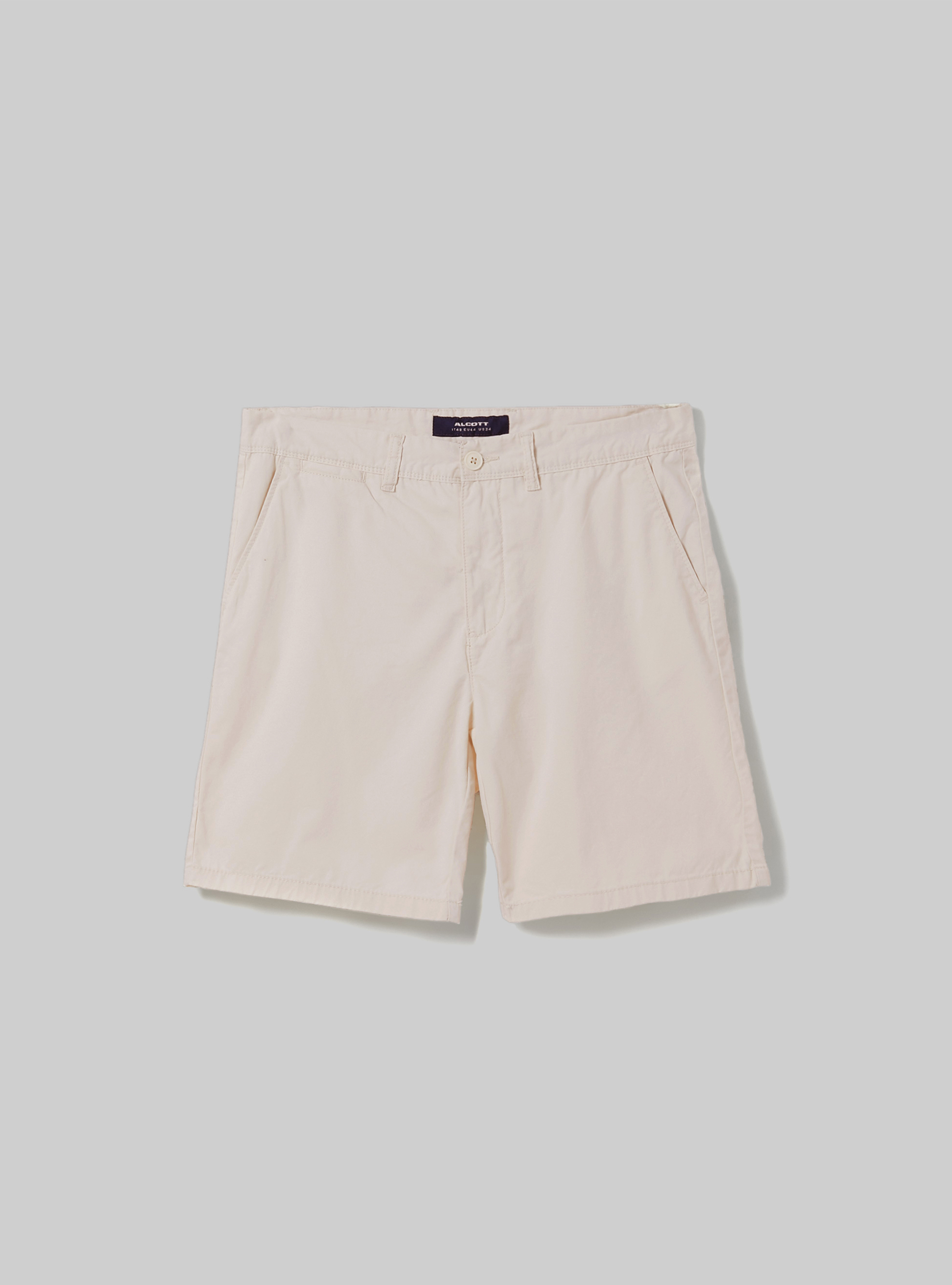 Bermudas de sarga de ajuste liso, SA1 SAND DARK