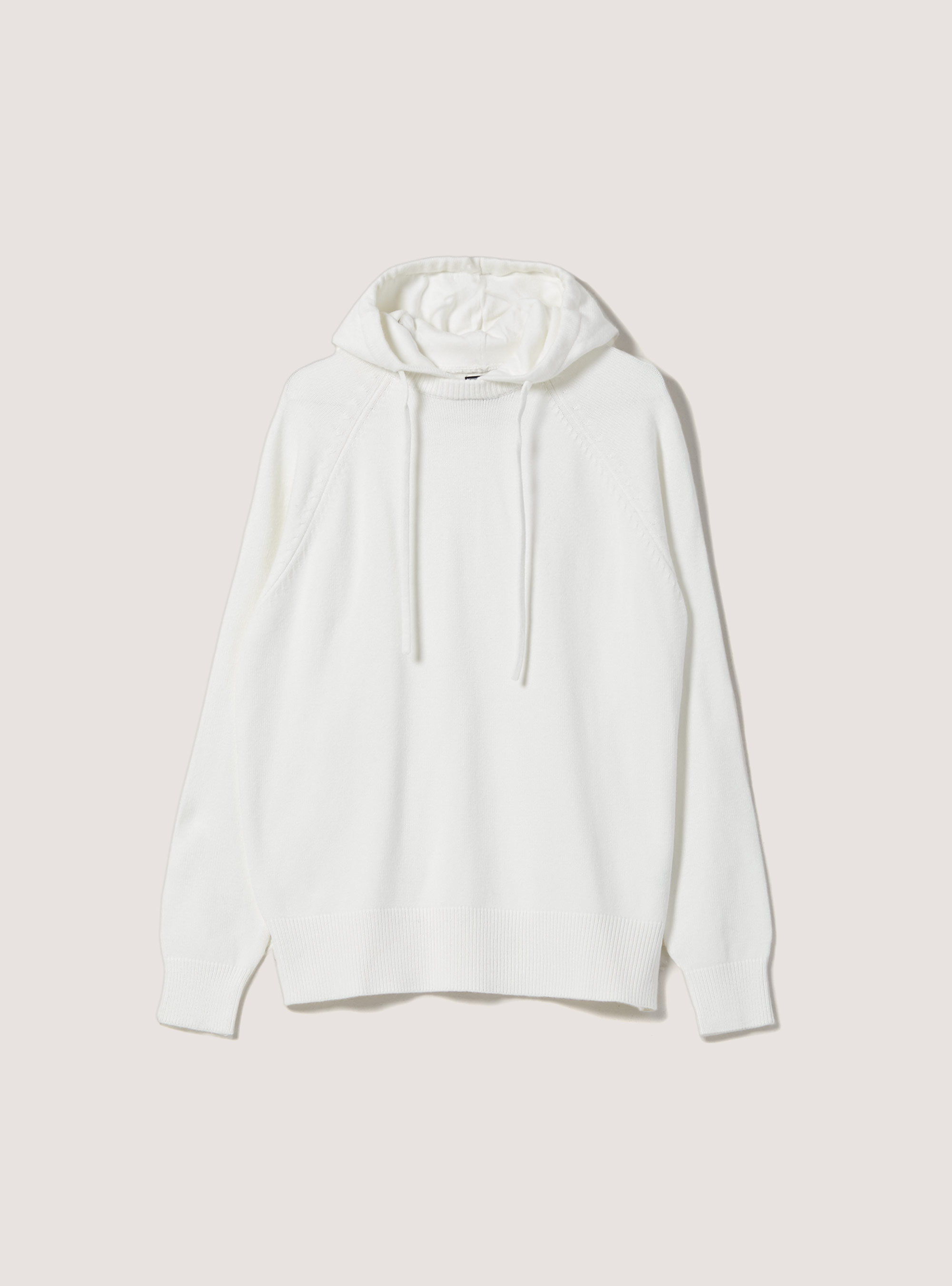 Pull à capuche en tricot au toucher doux, WH2 WHITE