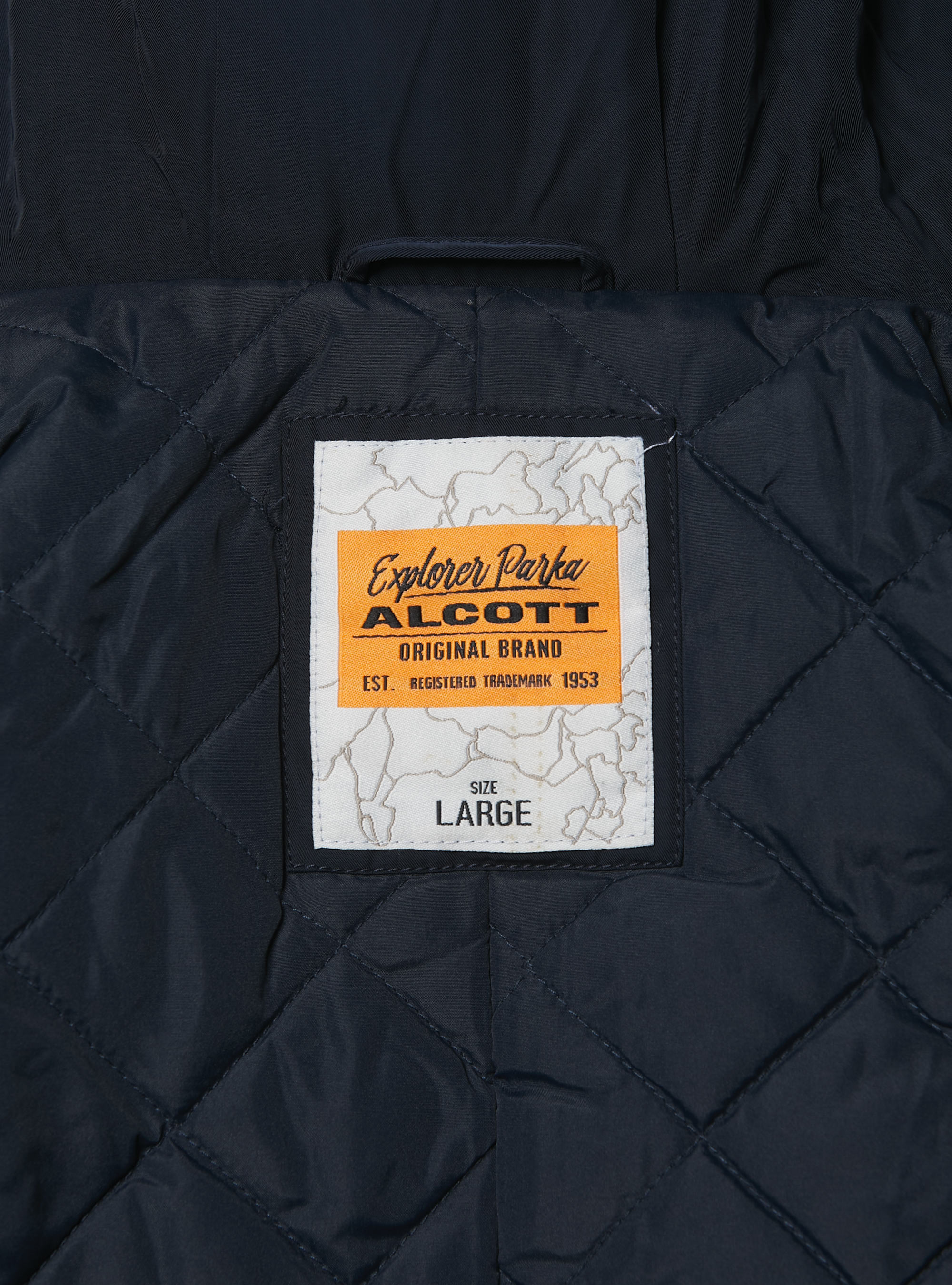 Hooded padded parka, AZUL MARINO