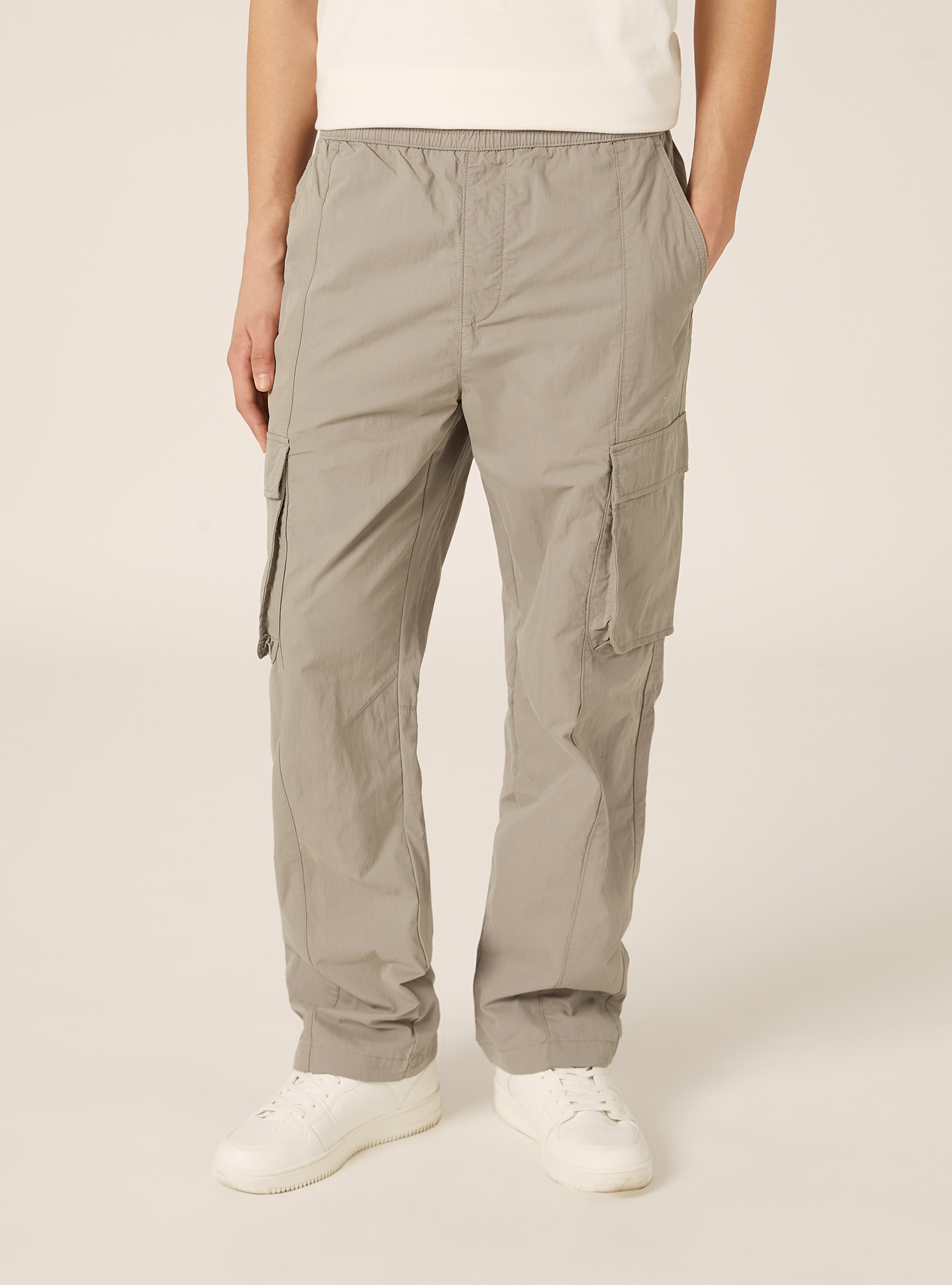 Pantaloni cargo parachute, GY3 GREY LIGHT