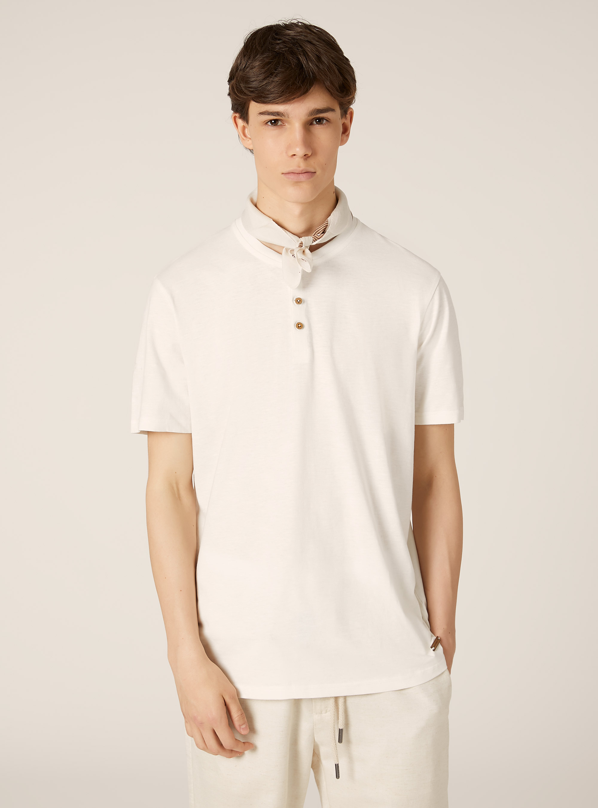 T-shirt en coton serafino, WH1 OFF WHITE