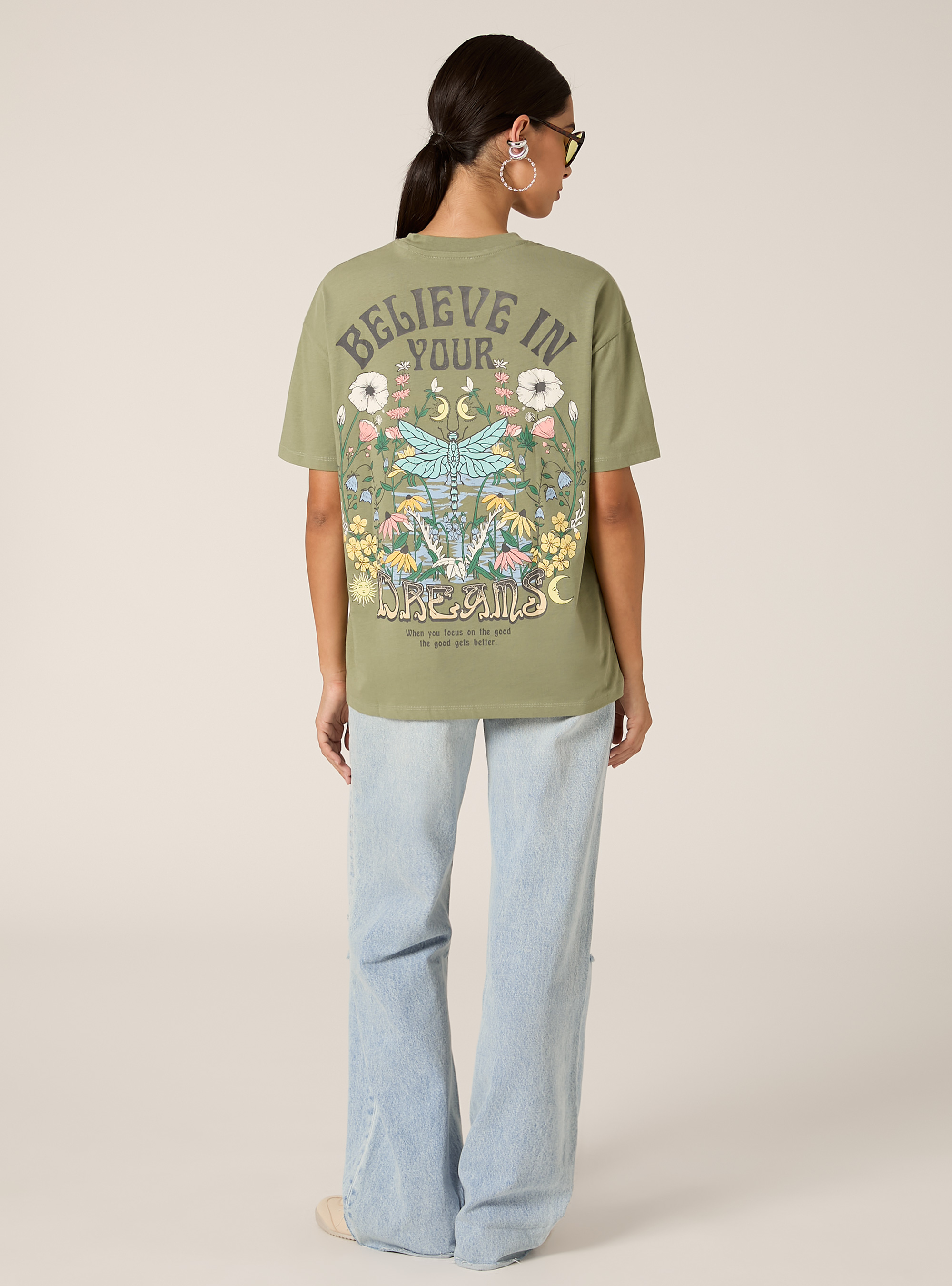 Camiseta de algod&oacute;n con estampado, KY2 KAKY MEDIUM