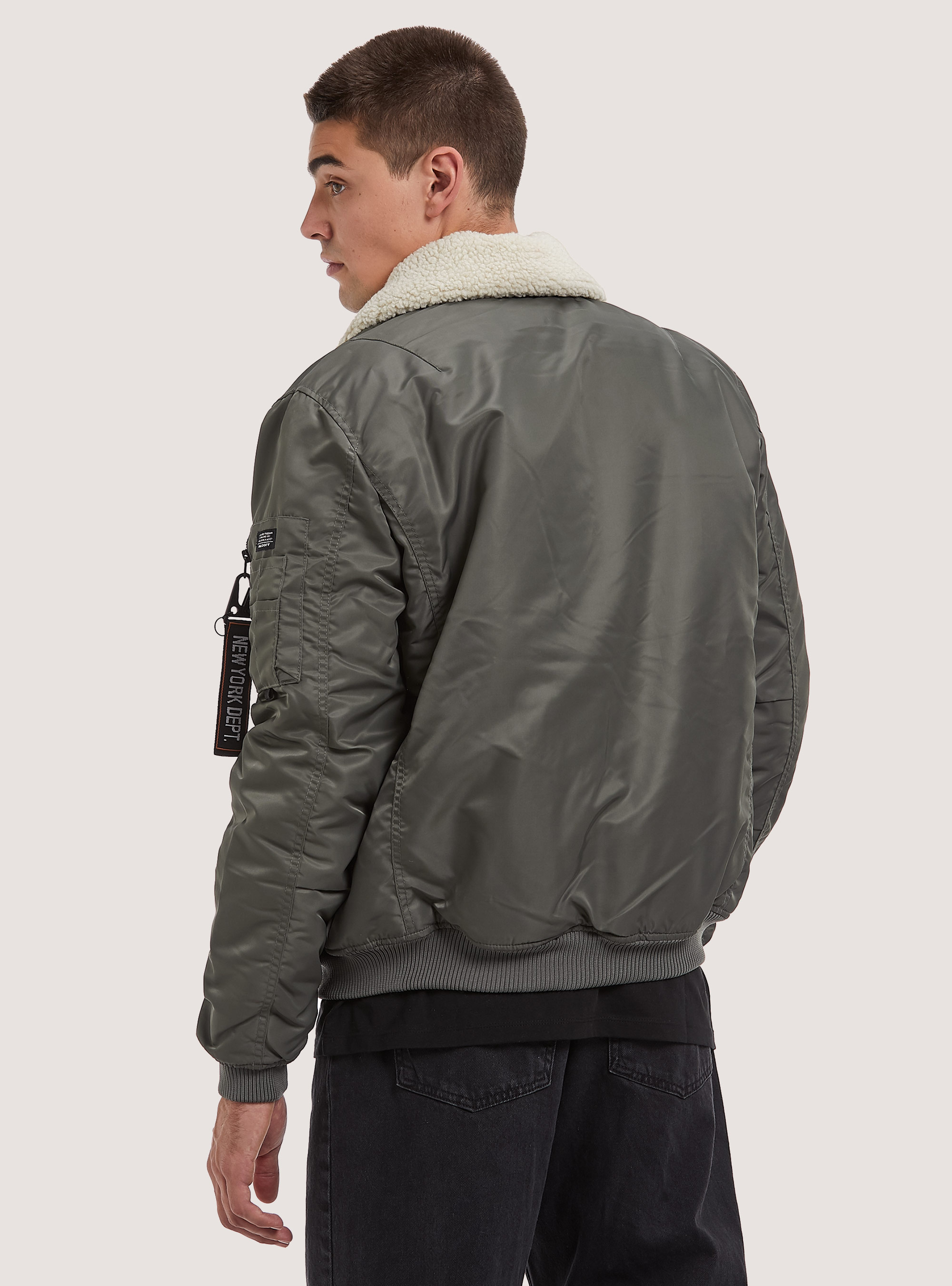 Bomber jacket with fur collar Bomber jacket with fur collar