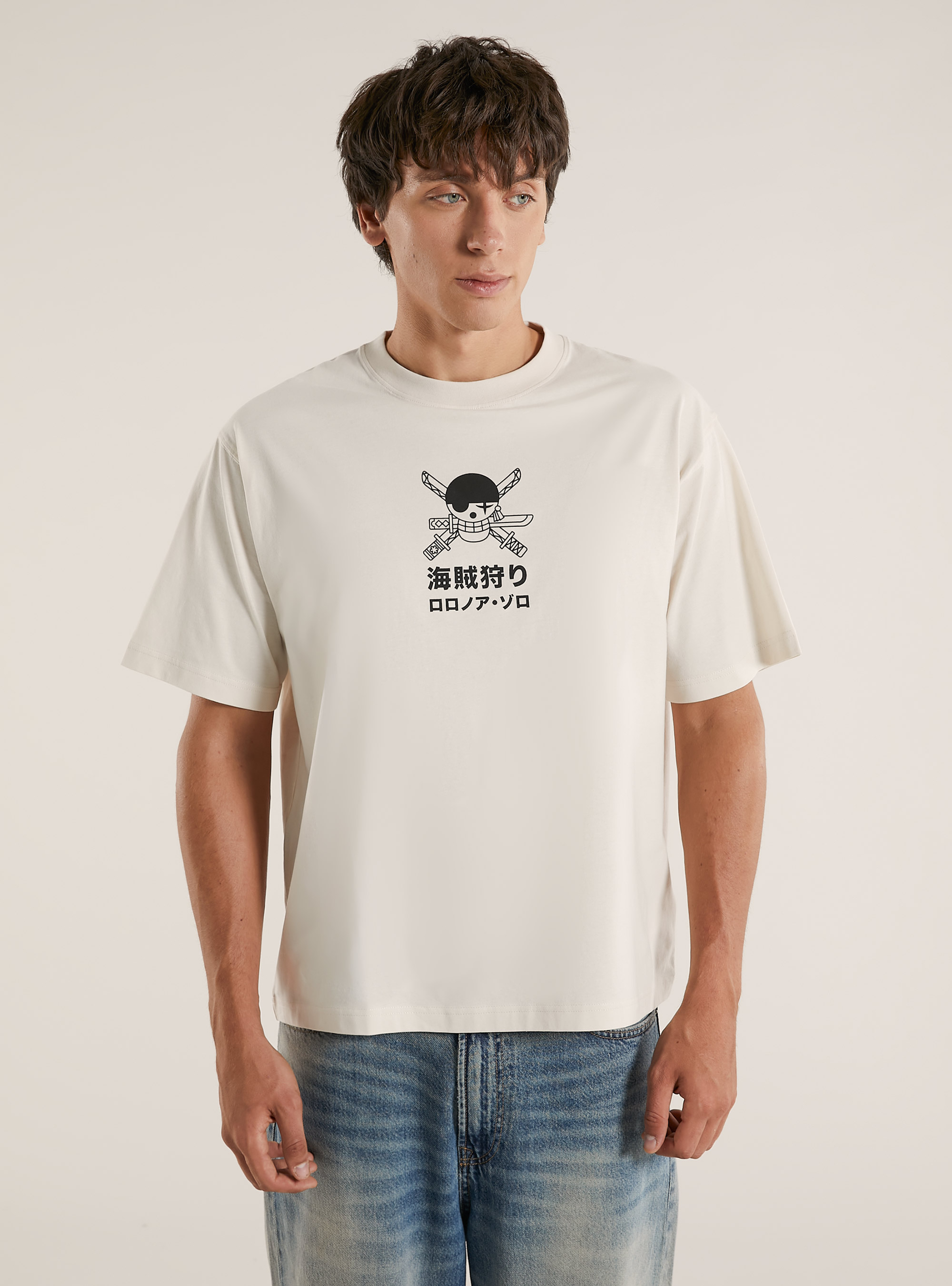 One Piece / Alcott boxy fit t-shirt, CR3 CREAM LIGHT