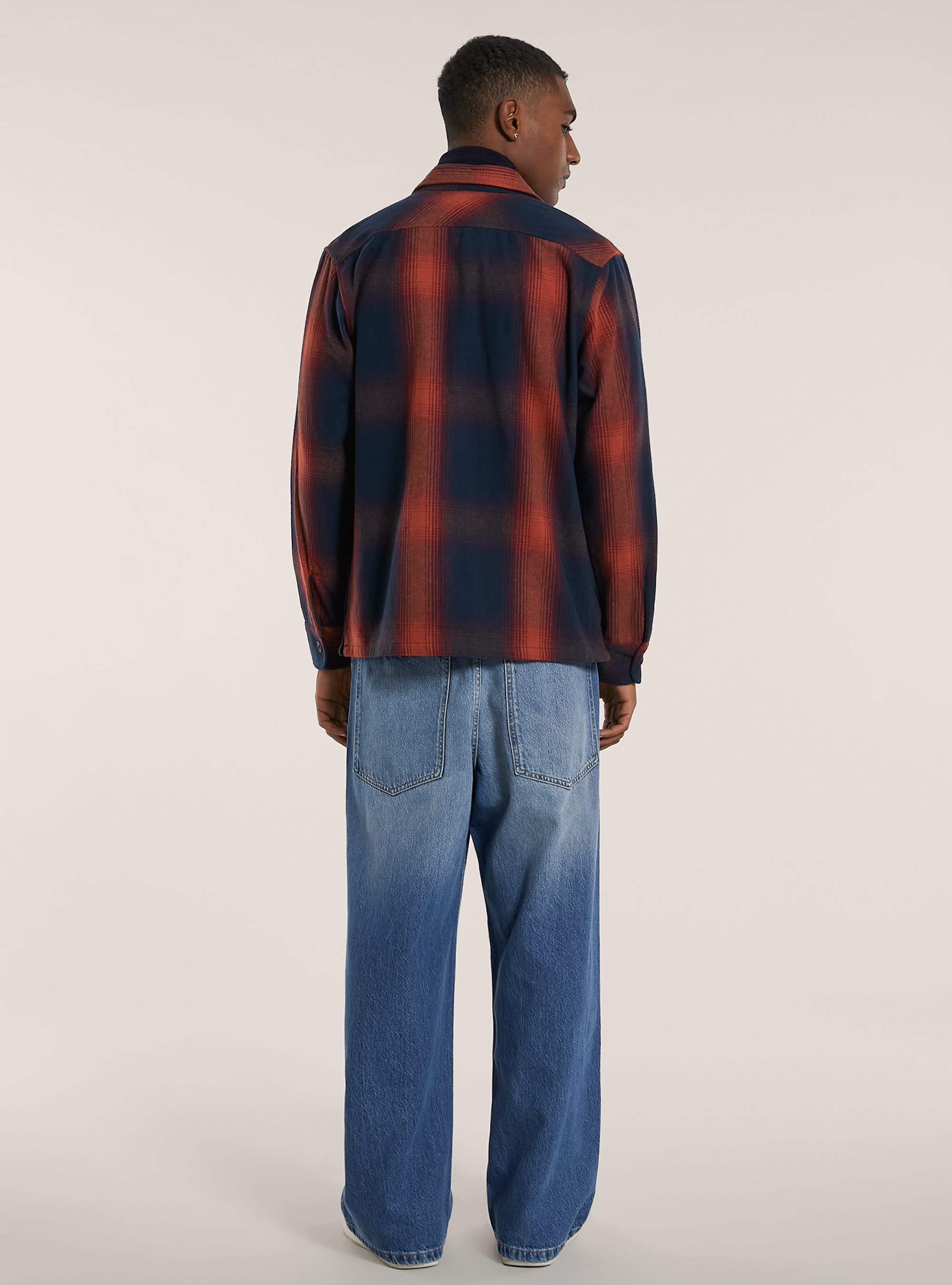 Checked shirt jacket, OR1 ORANGE DARK