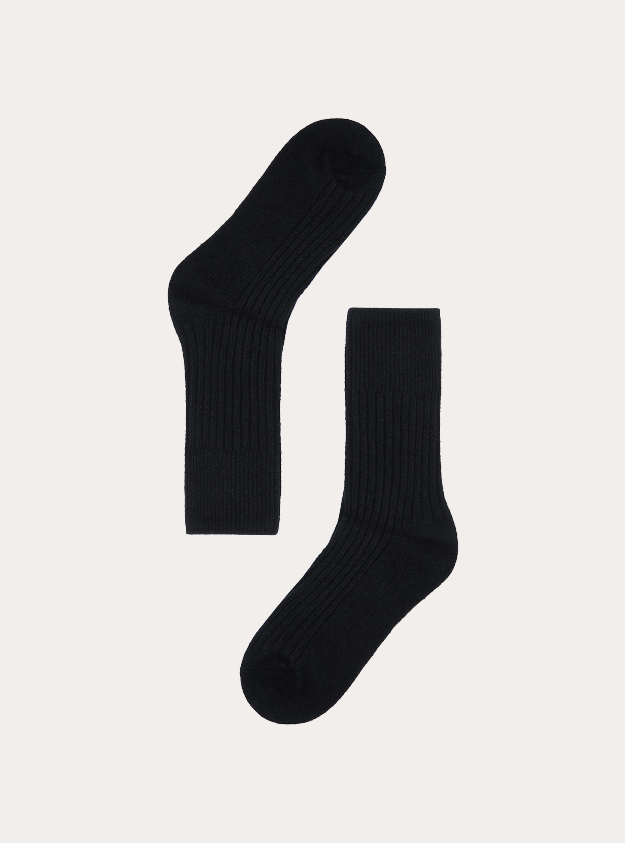 Calzini a coste tinta unita set 2 paia, BK1 BLACK