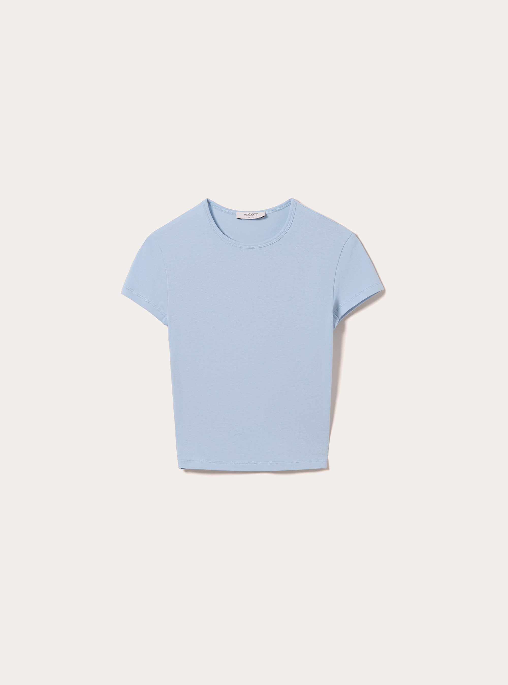 Cropped slim fit t-shirt, AZ3 AZURE LIGHT