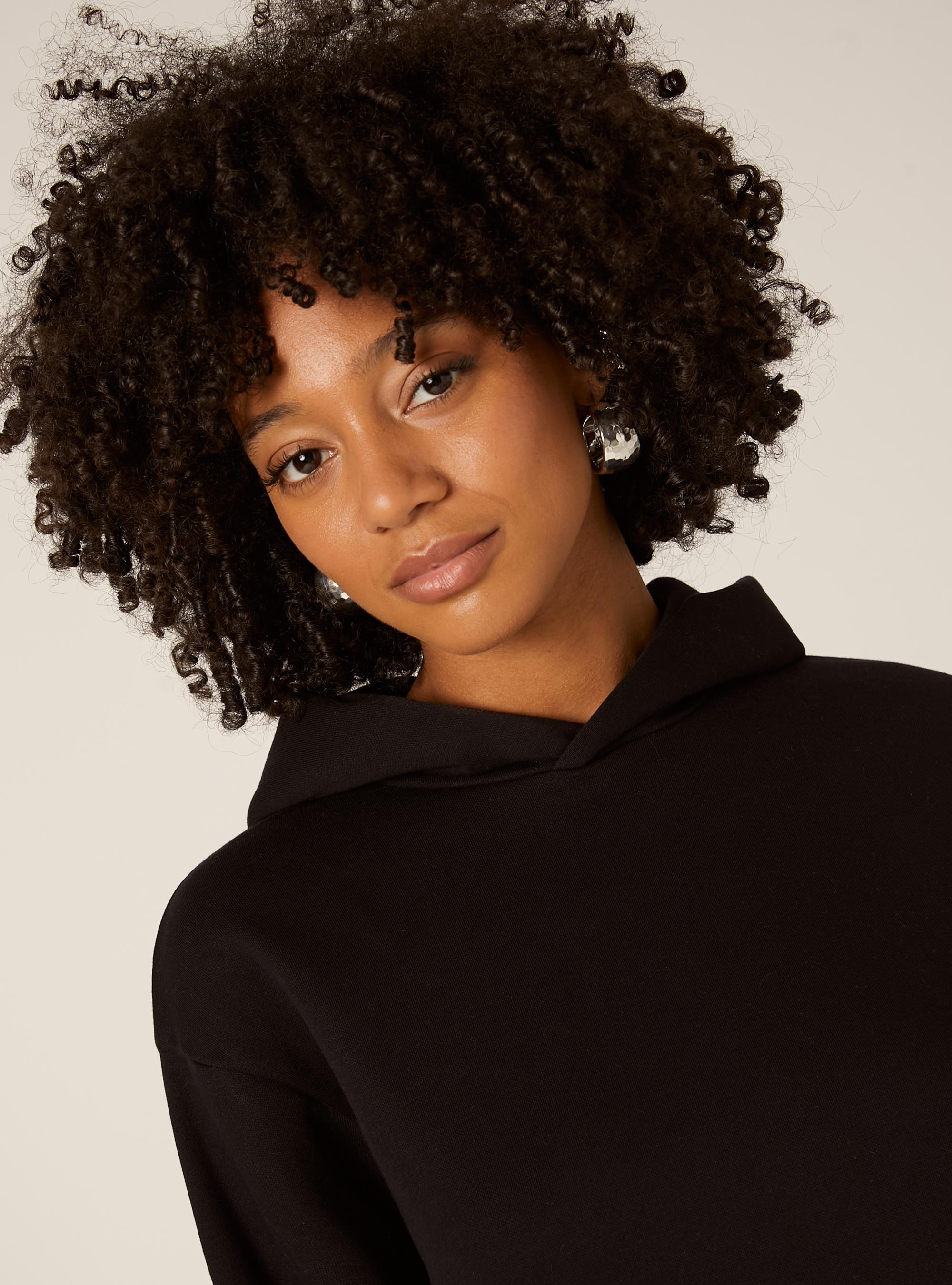 Felpa boxy over fit, BK1 BLACK