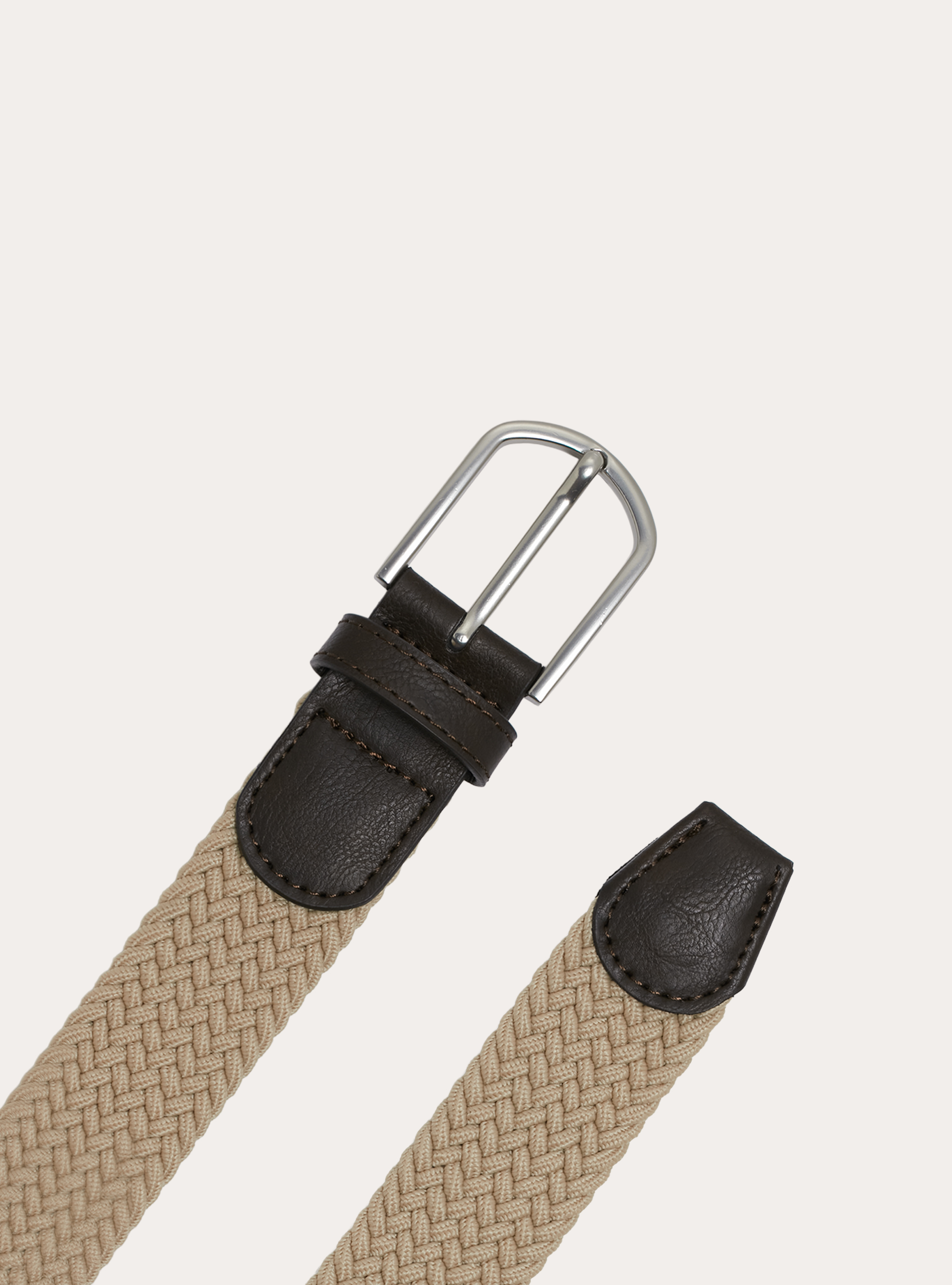 Cintura intrecciata elastica, BG1 BEIGE DARK