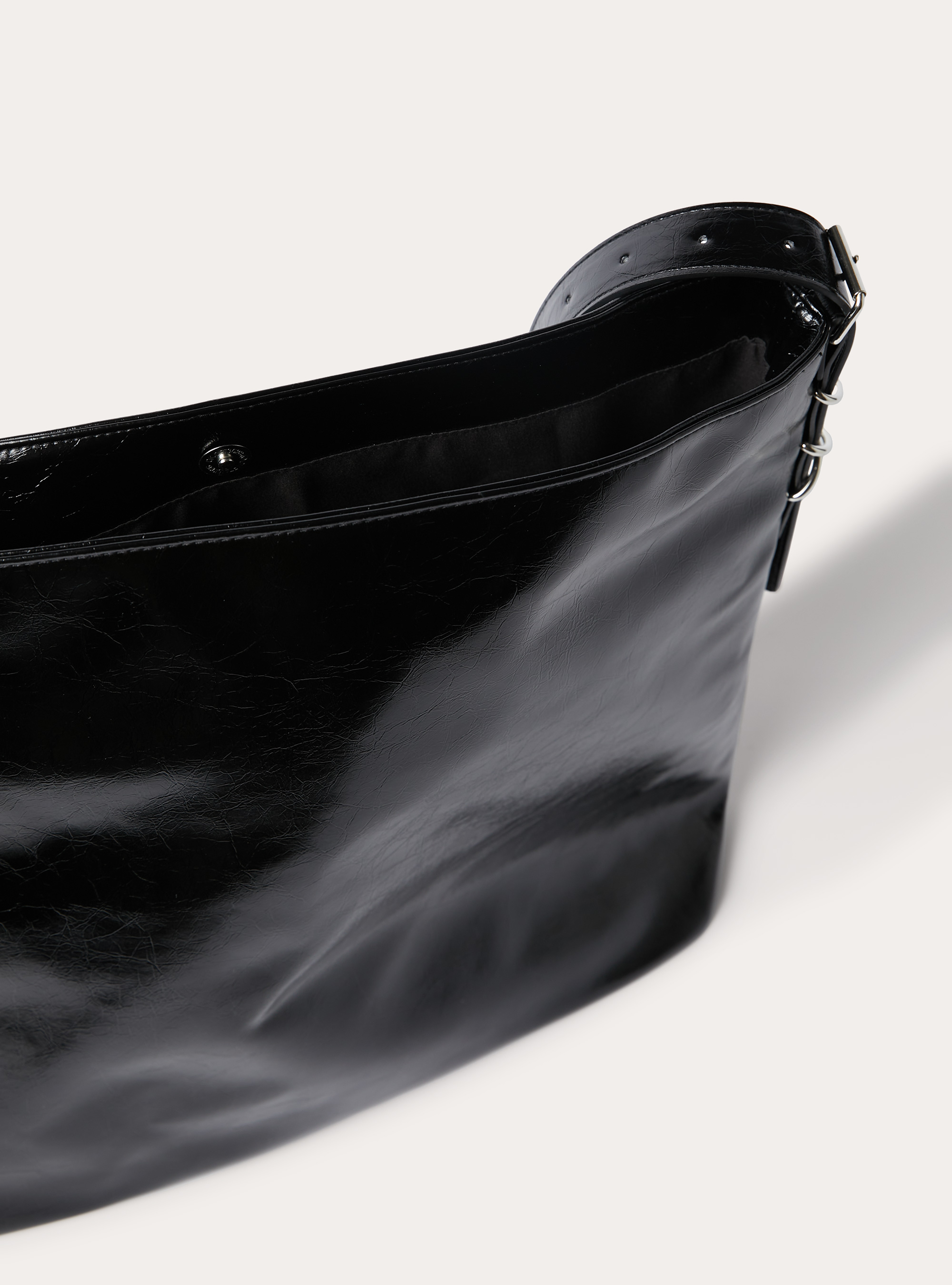 Bolso efecto piel, BK1 BLACK