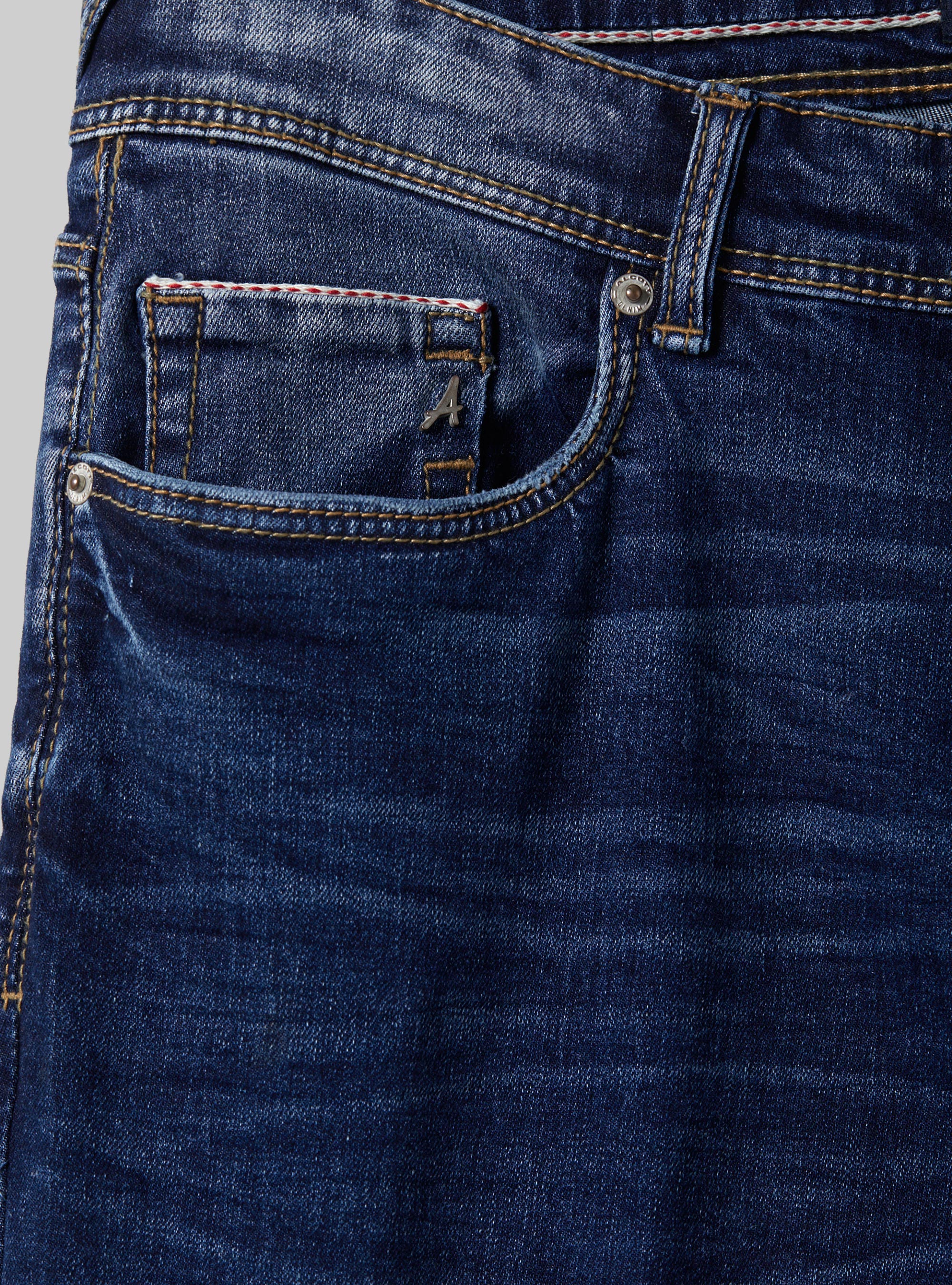 Jeans skinny fit in denim stretch, D002 MEDIUM DARK BLUE