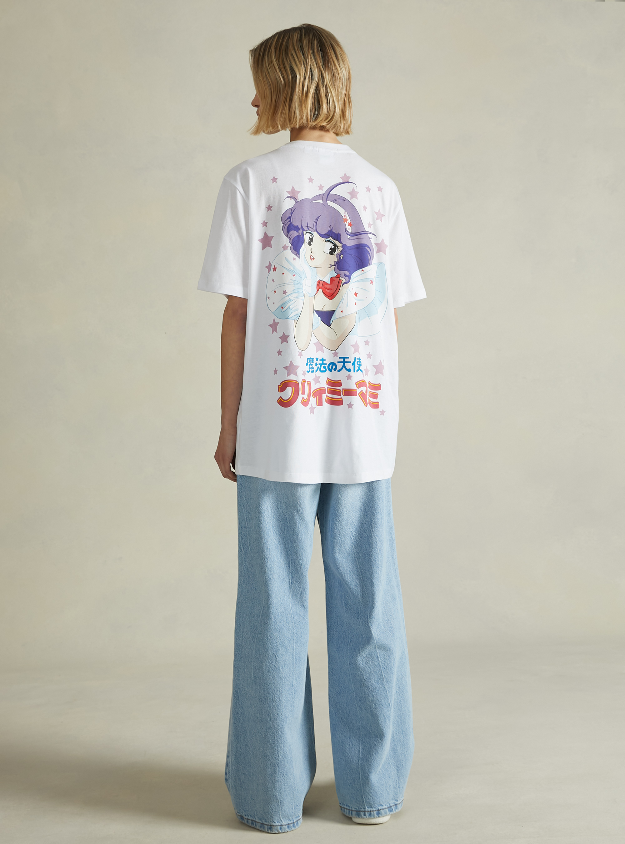 Creamy / Alcott oversized T-shirt, WH3 WHITE