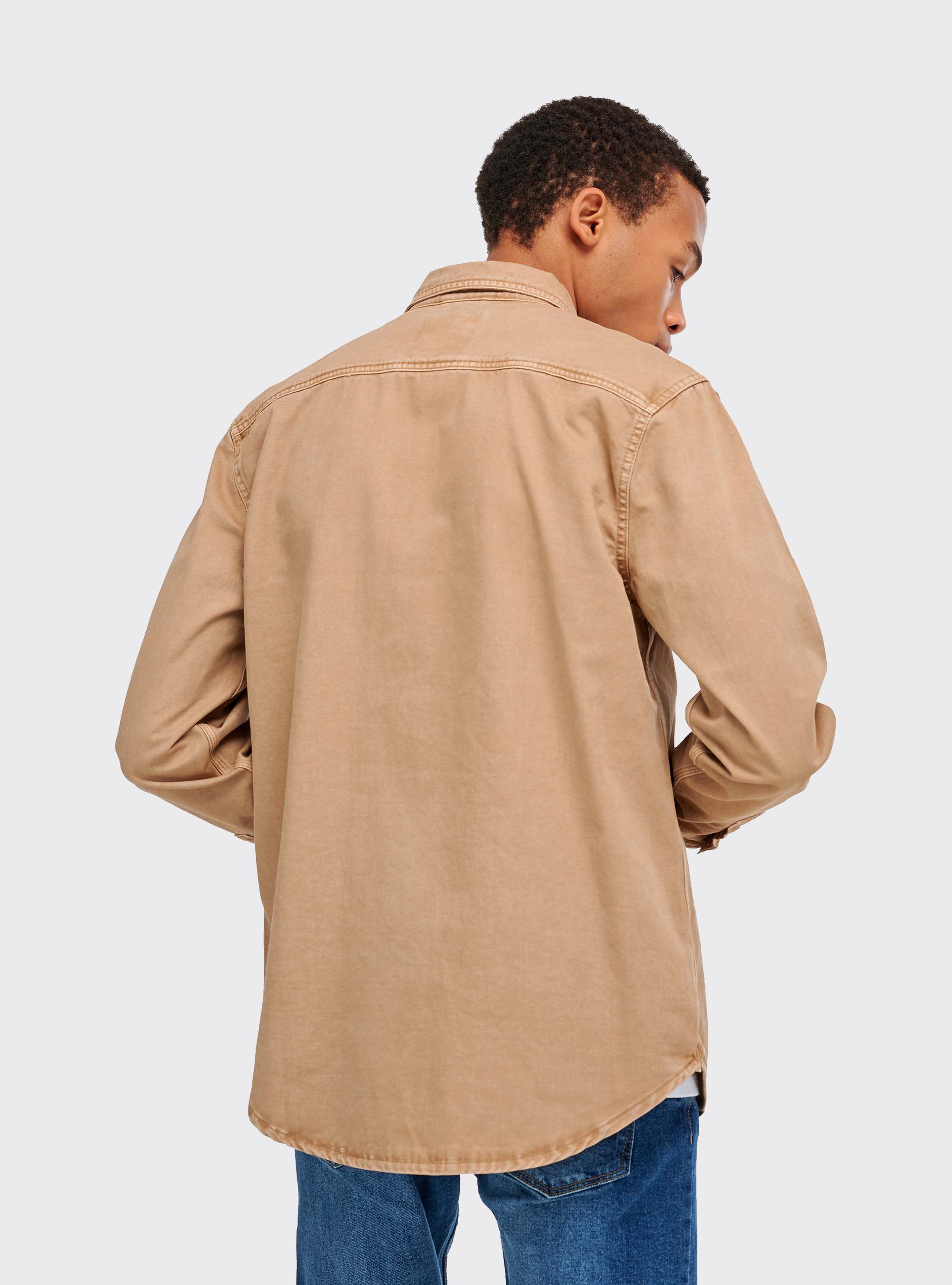 Chemise cargo en 100% coton, C536 TOBACCO