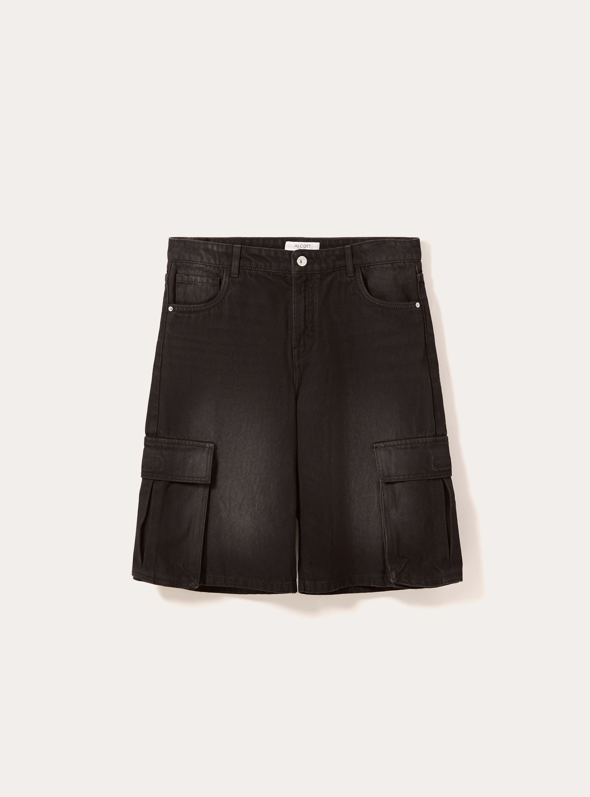 Bermudas cargo vaqueras, D000 BLACK