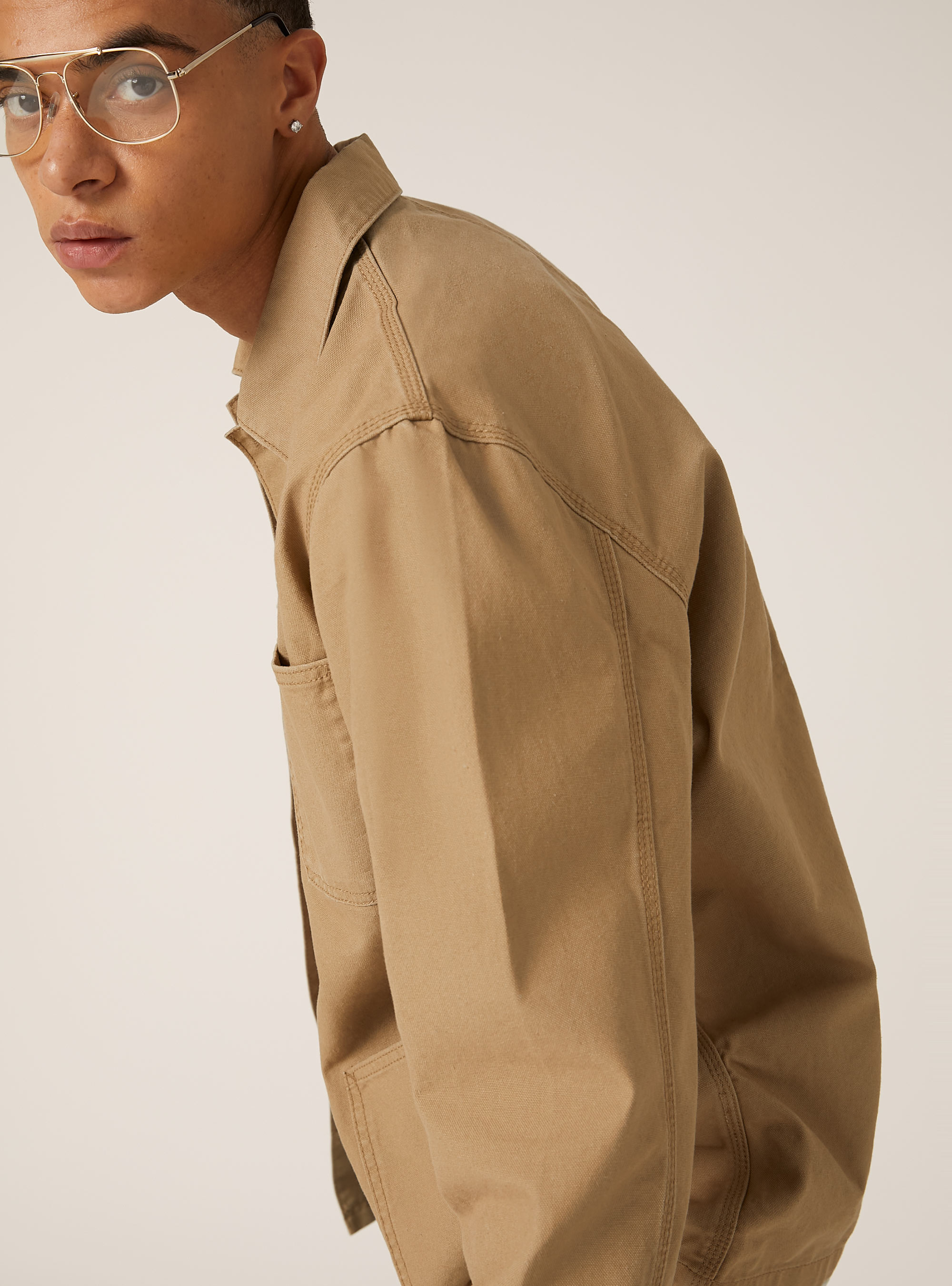 Veste en toile avec poches, BG2 BEIGE MEDIUM