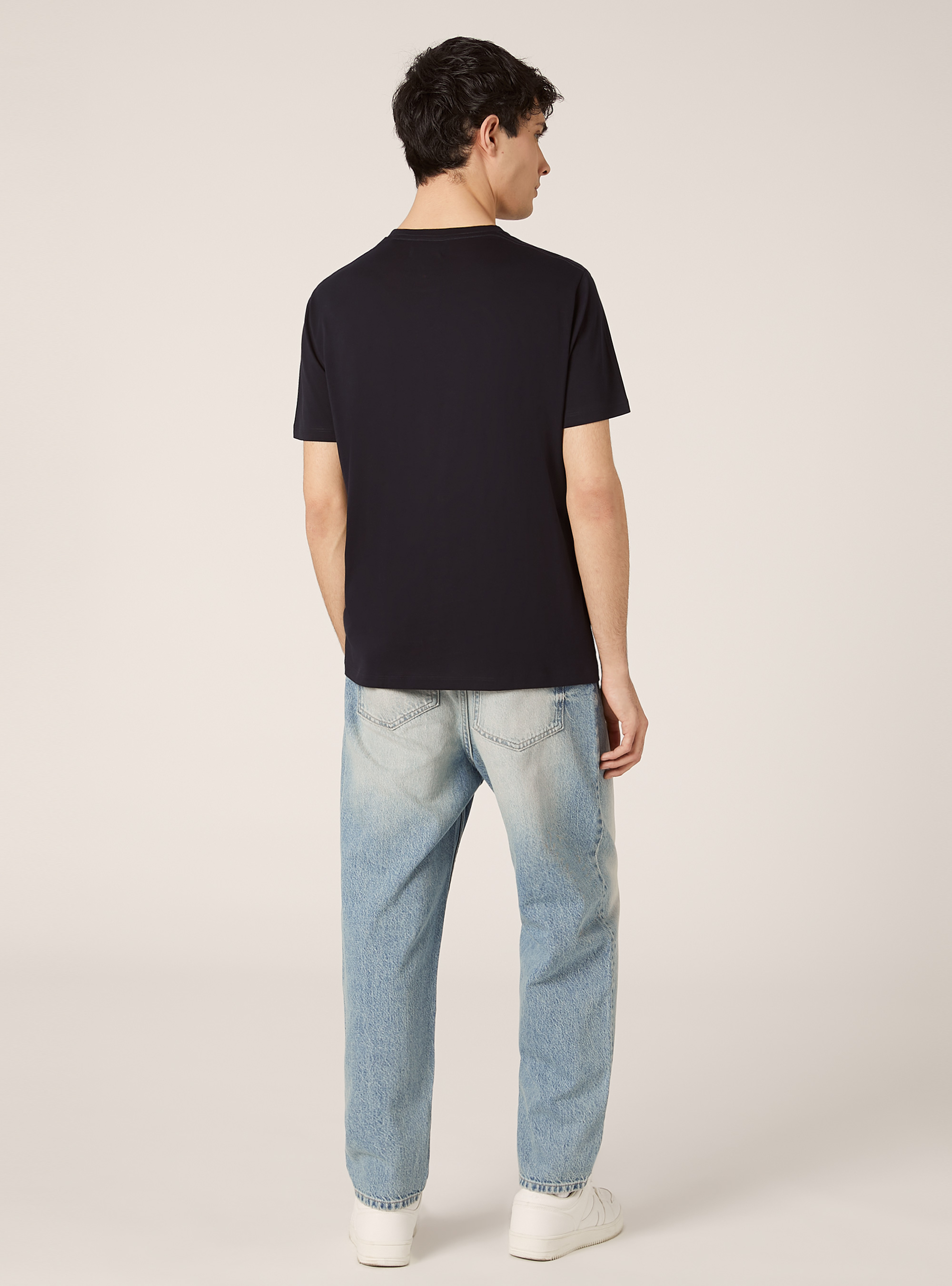 T-shirt en coton Pima sup&eacute;rieur, NA1 NAVY DARK