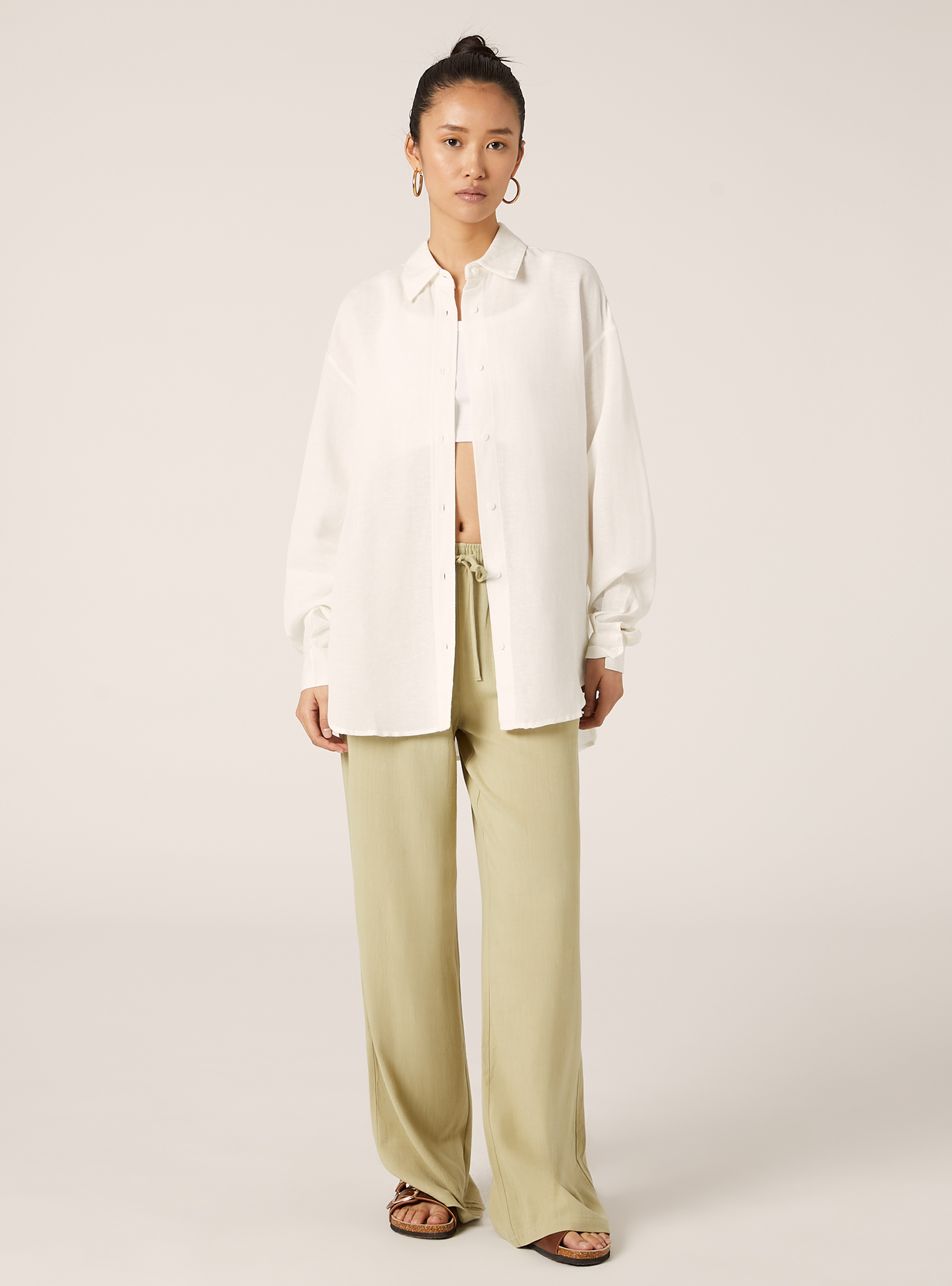 Leinenhemd in bequemer Passform, WH2 WHITE