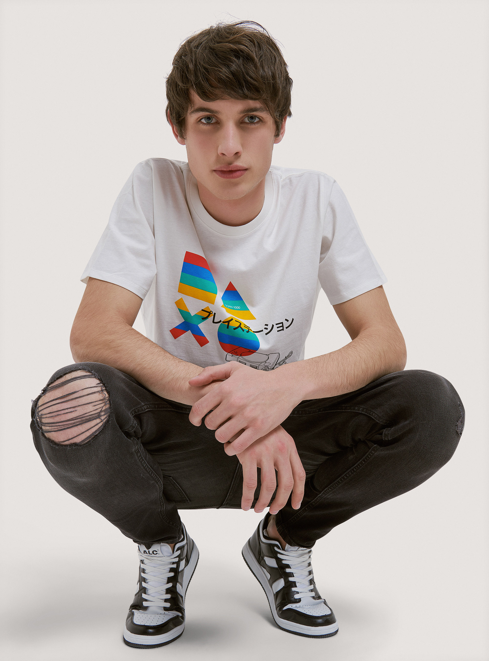 Camiseta PlayStation x Alcott, C0020 OFF WHITE