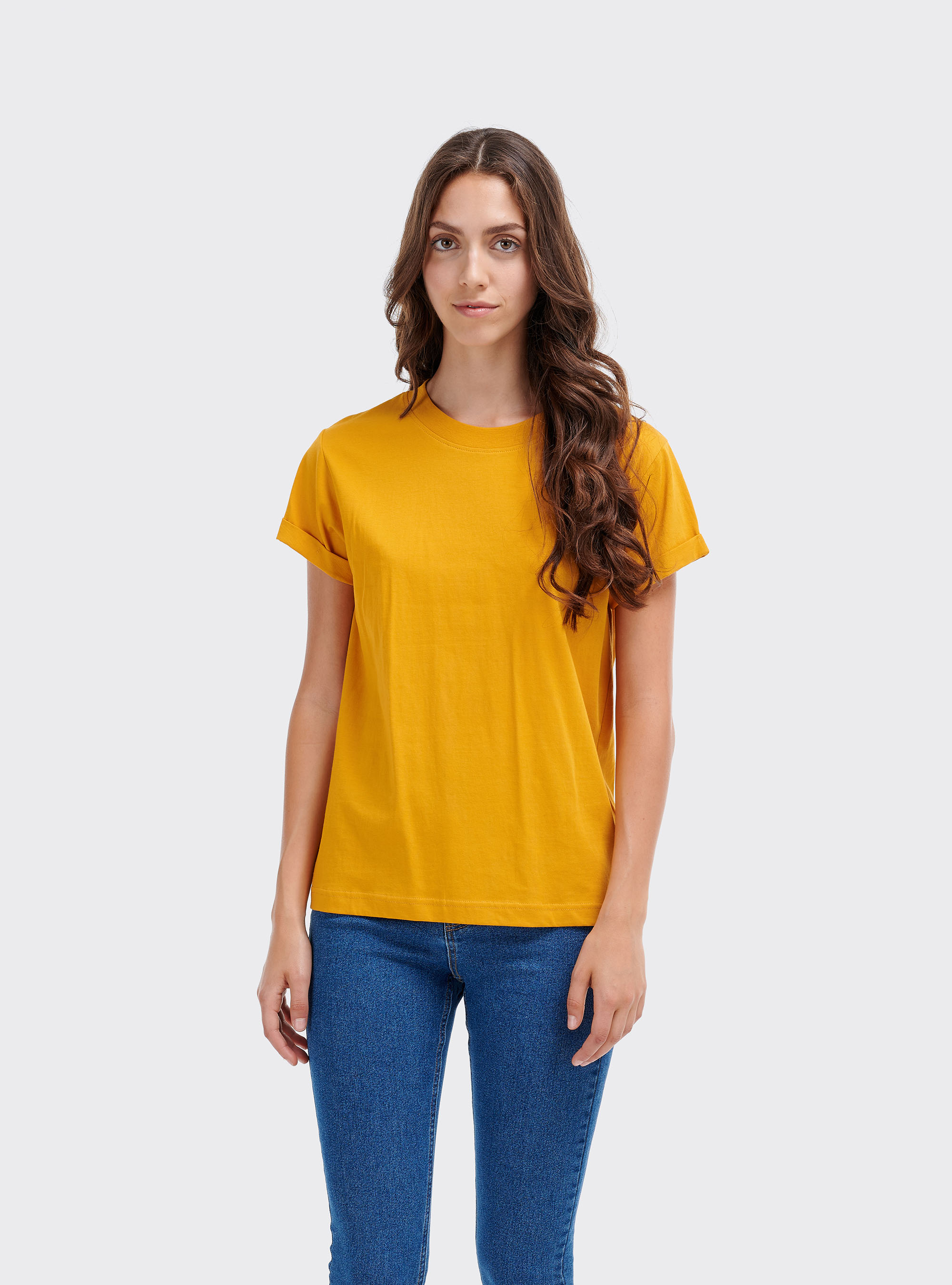 WOOL PRINCE OF WALES  TROUSERS WITH DOUBLE PLEATS, C719 SENAPE