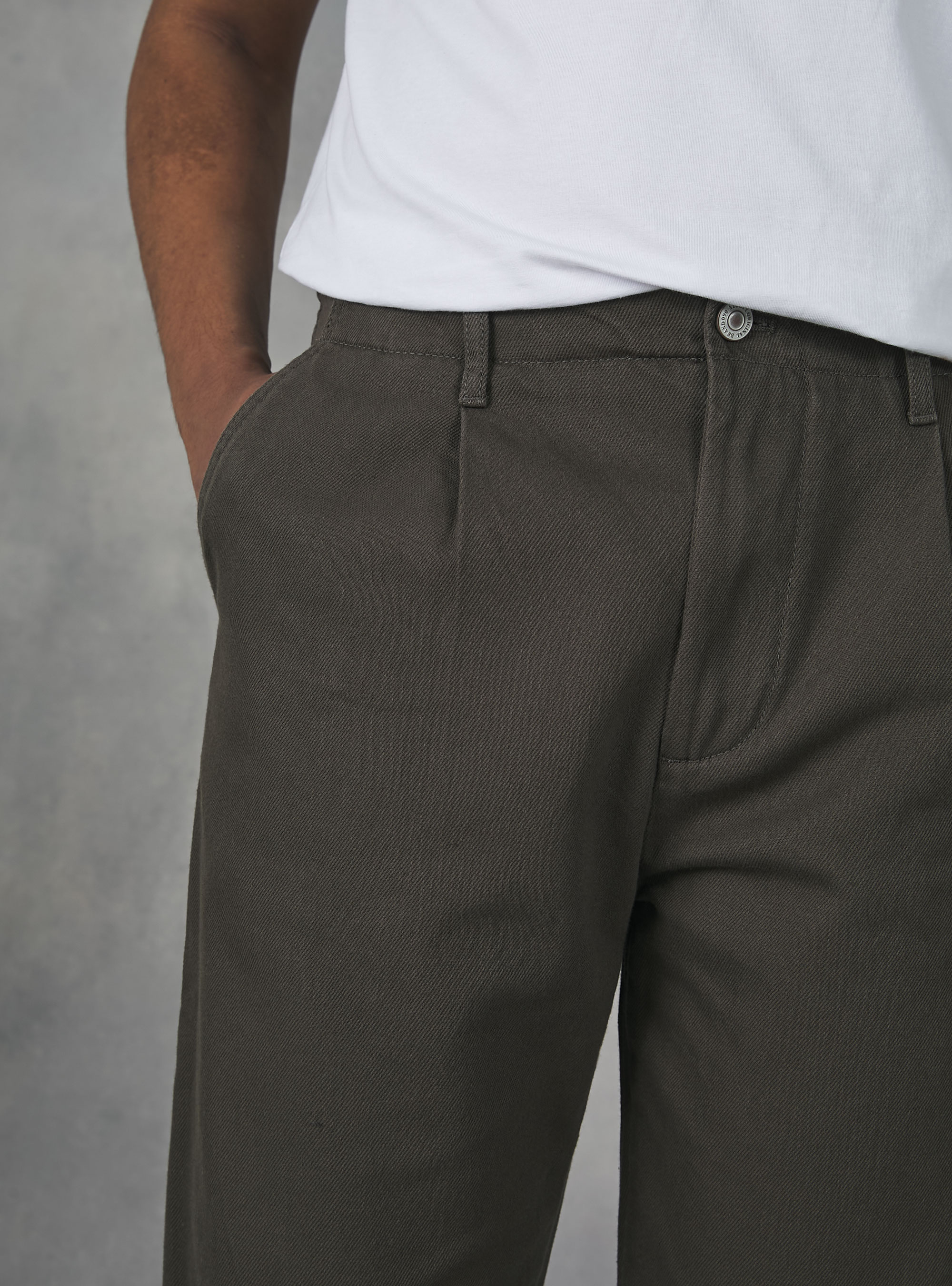 Baloon fit canvas trousers, KY1 KAKY DARK