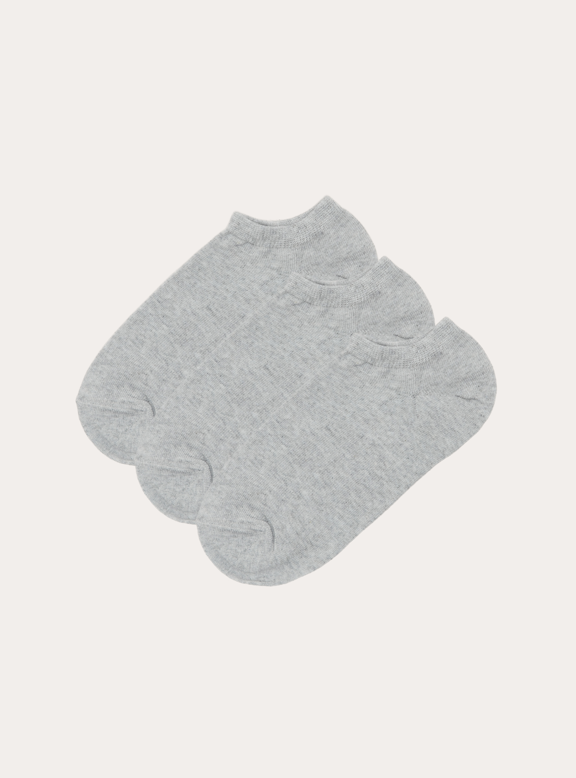 Set 3  paia calzini in cotone, MGY3 GREY MEL LIGHT