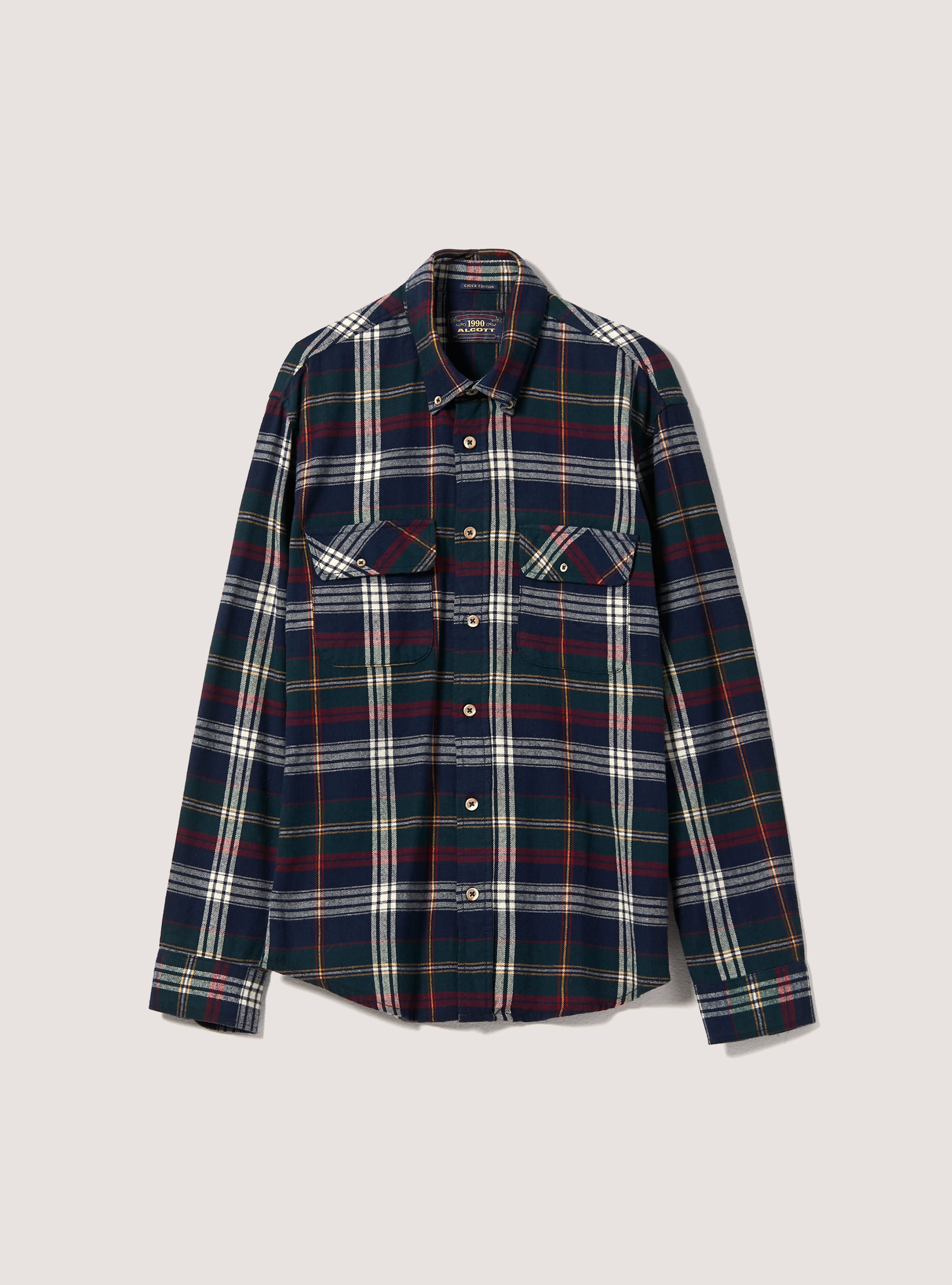 Camicia a quadri in flanella, BL2 BLUE MEDIUM