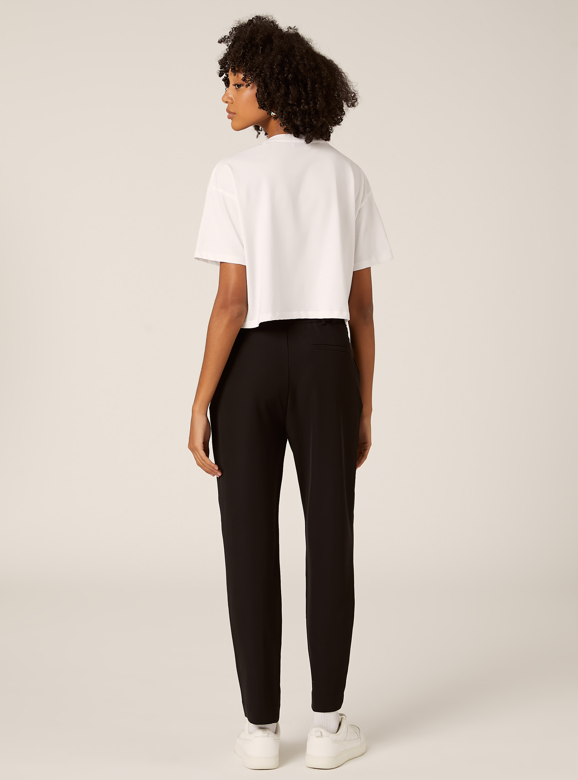 Pantaloni con pinces regular fit, BK1 BLACK