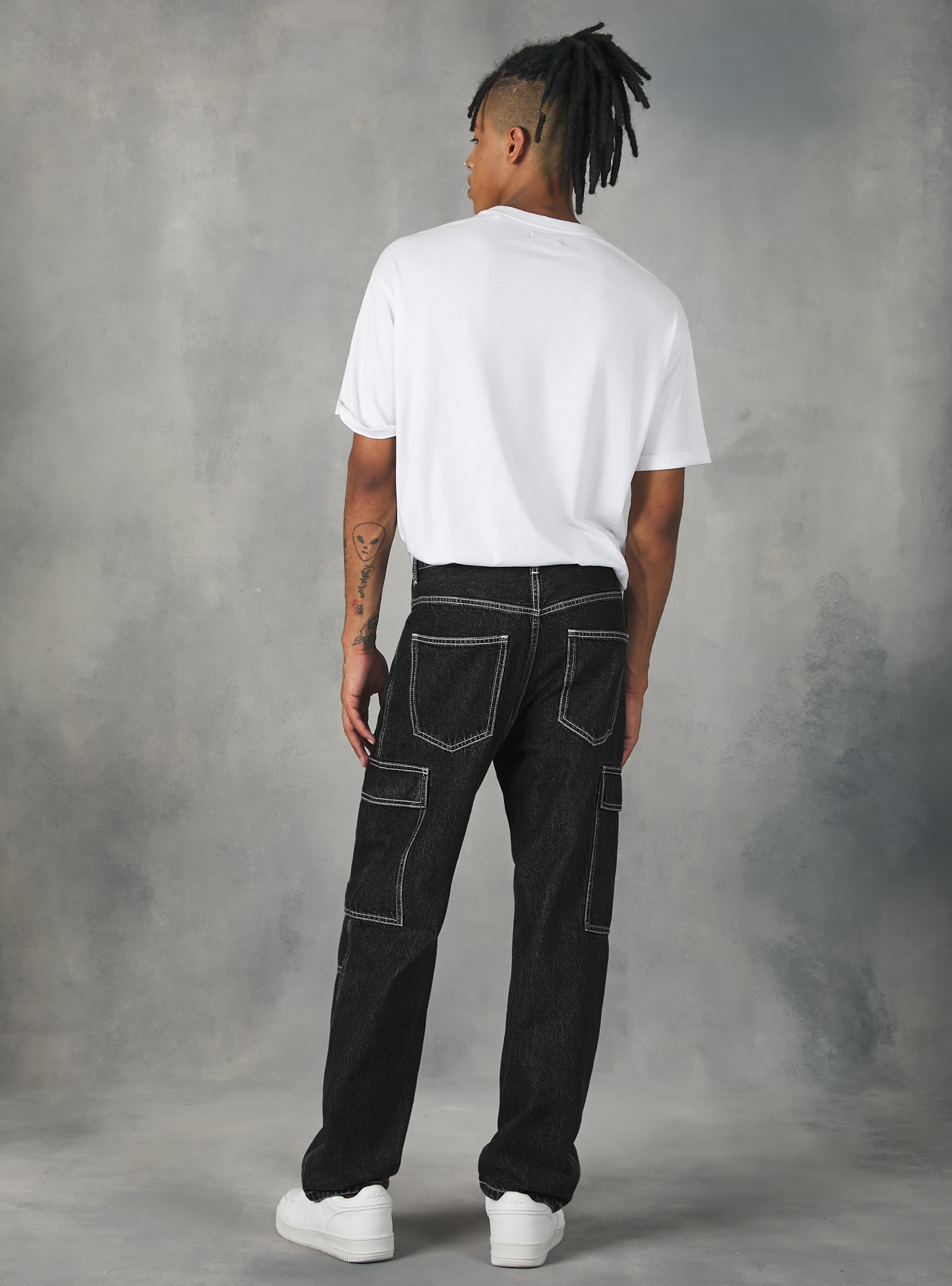 Cargo jeans, D000 BLACK