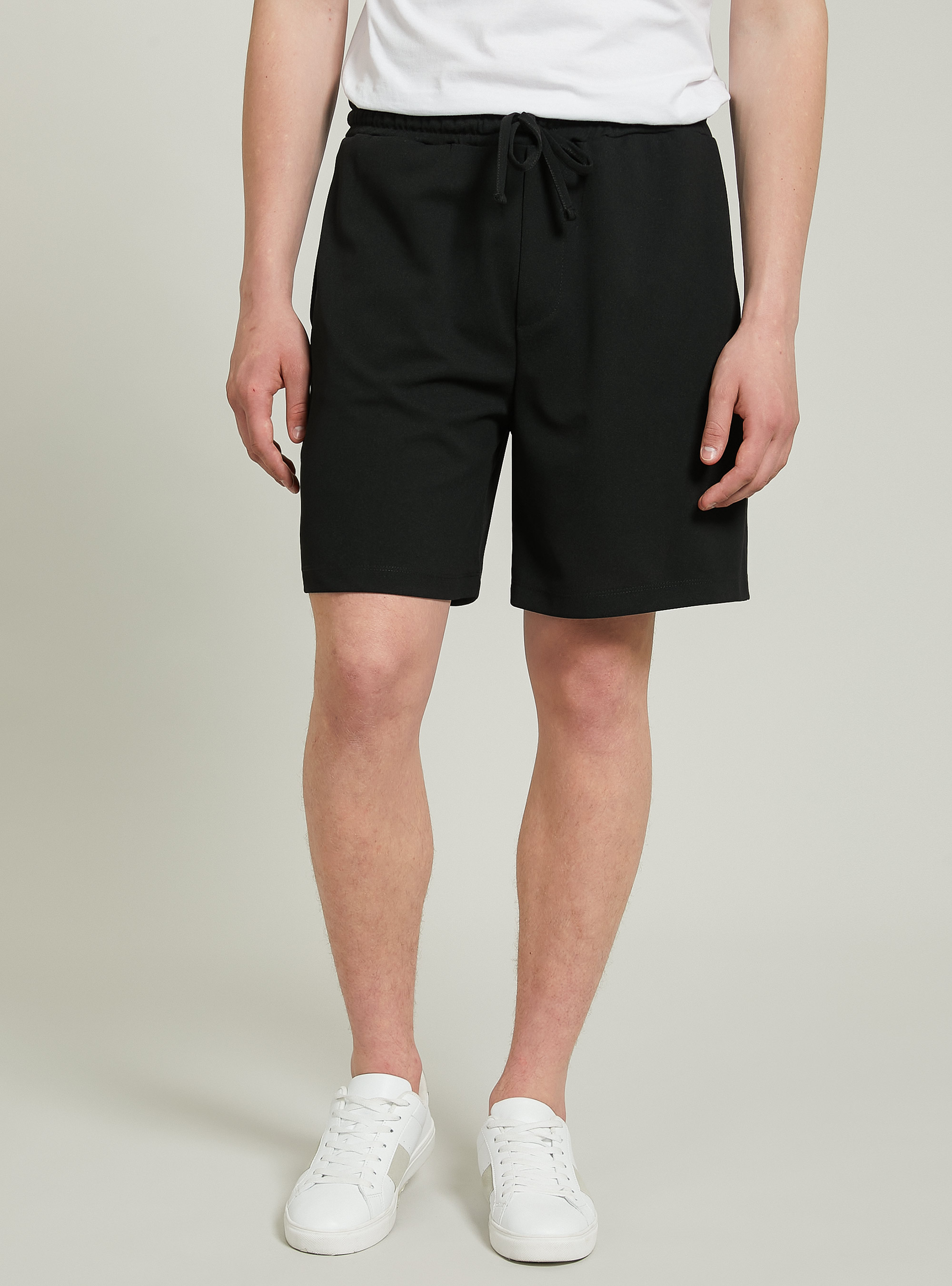 Oversize Bermuda Shorts with short sleeves, BK1 BLACK