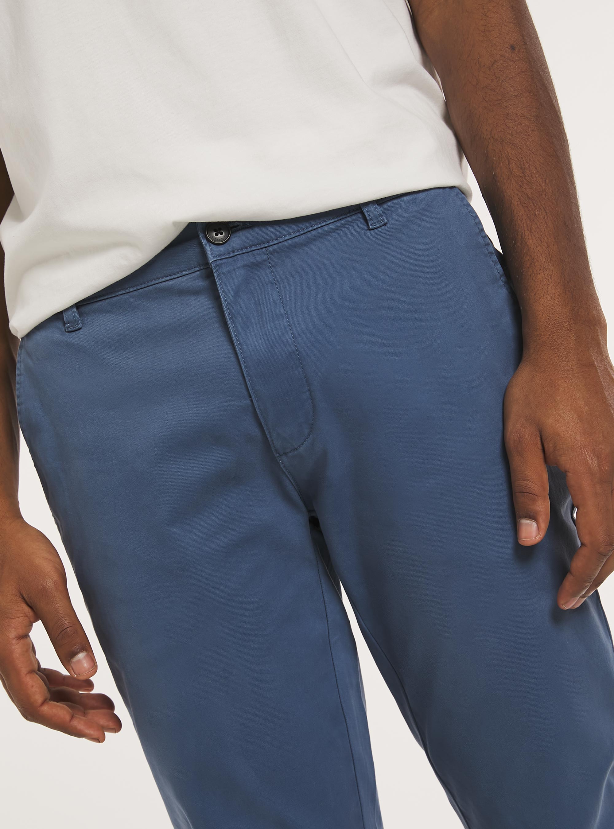 Skinny fit stretch twill chinos, AZ1 AZURE DARK