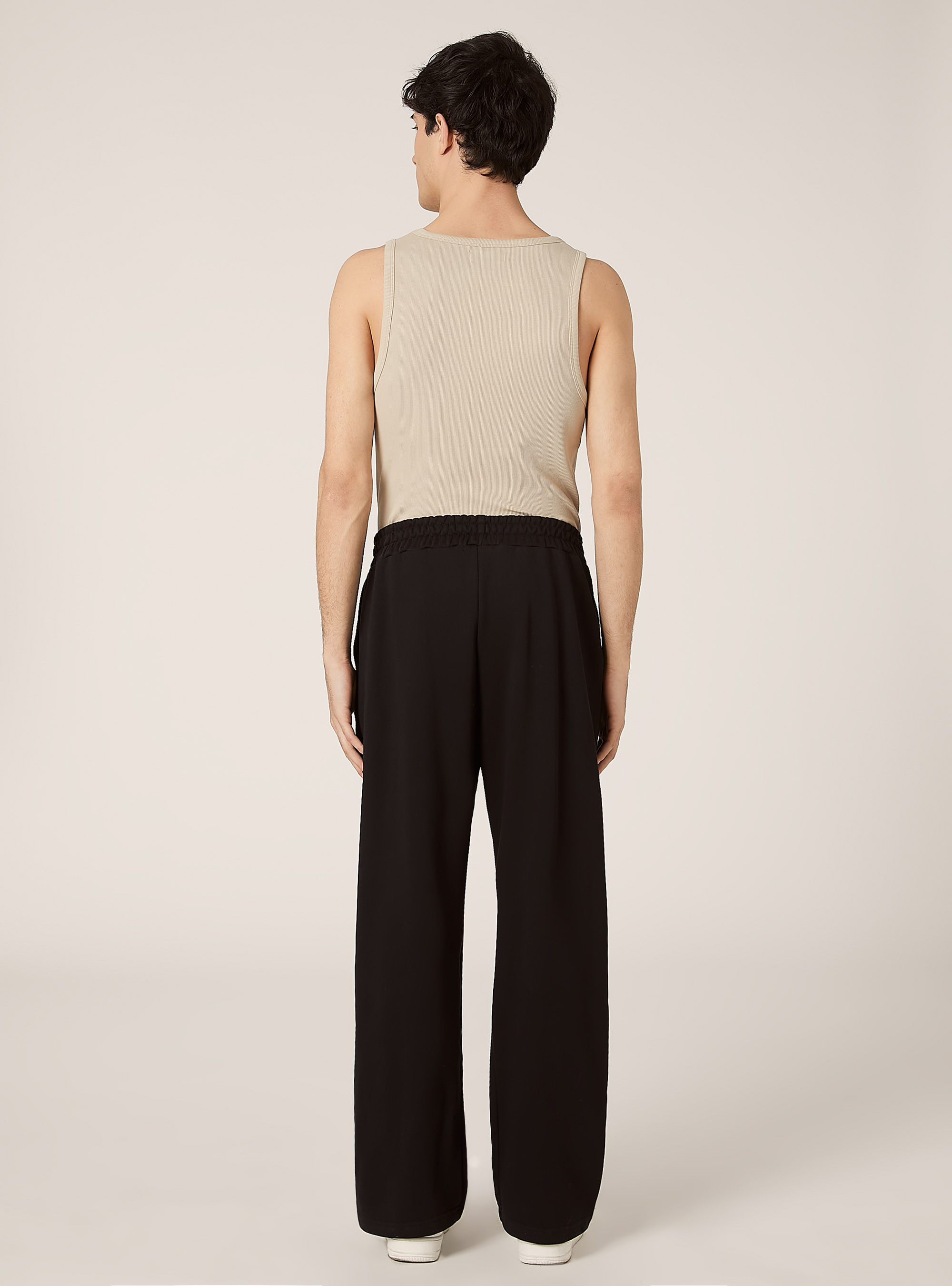 Pantalon ample en peluche, BK1 BLACK