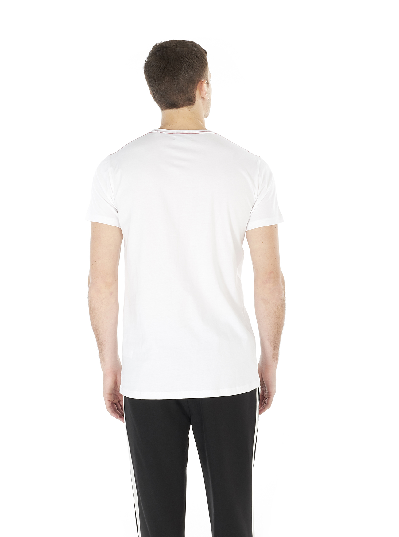 Maglietta con logo frontale, C099 WHITE