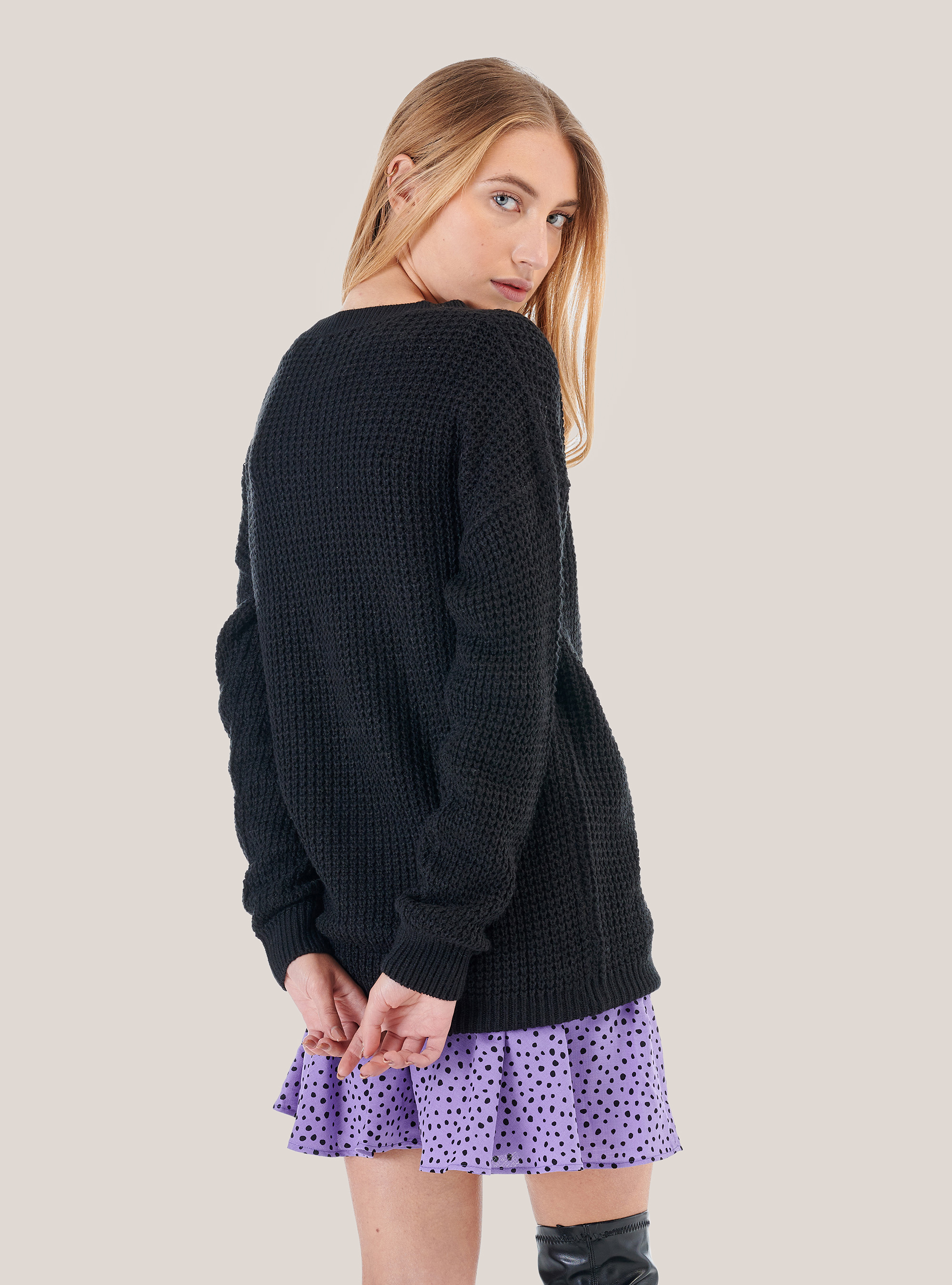 Oversized pullover, C101 BLACK