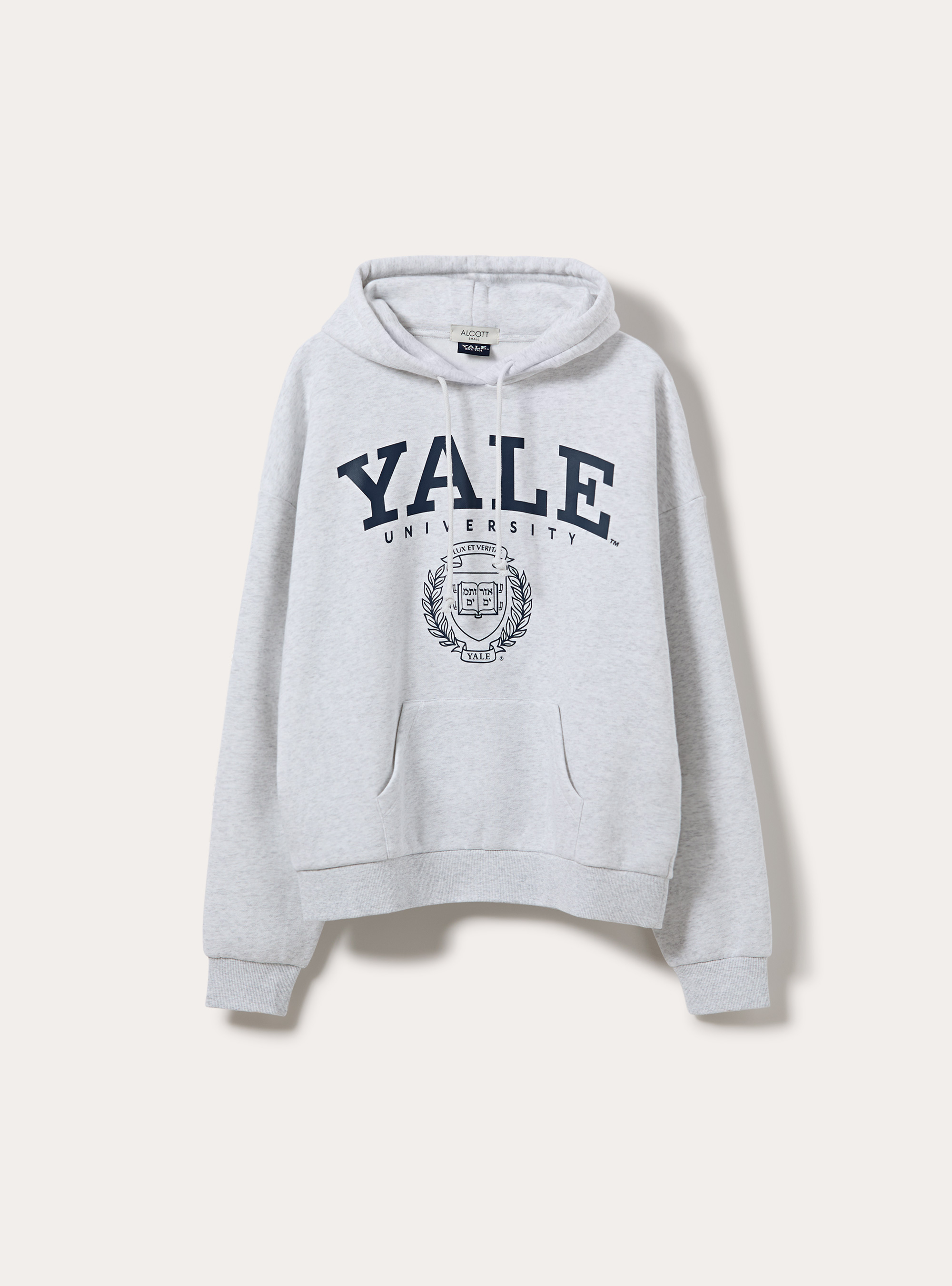 Felpa cappuccio over yale, MGY3 GREY MEL LIGHT